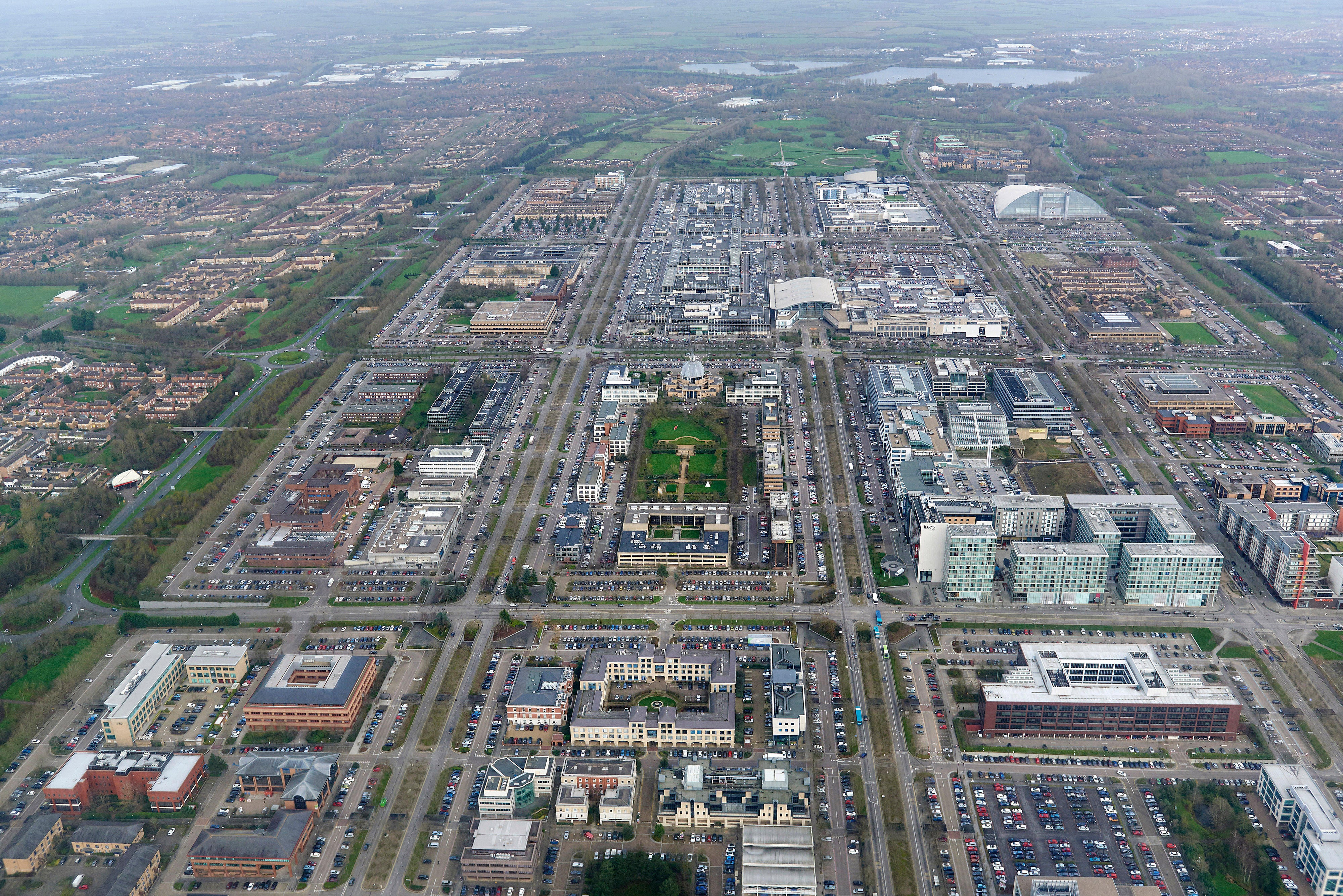 Milton Keynes from the air (Alamy/PA)