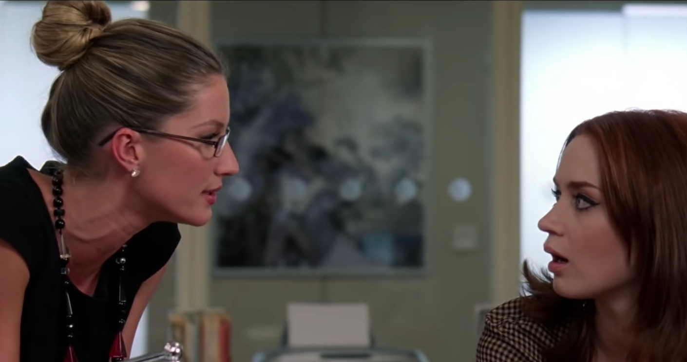 Gisele Bündchen and Emily Blunt in Devis Wears Prada