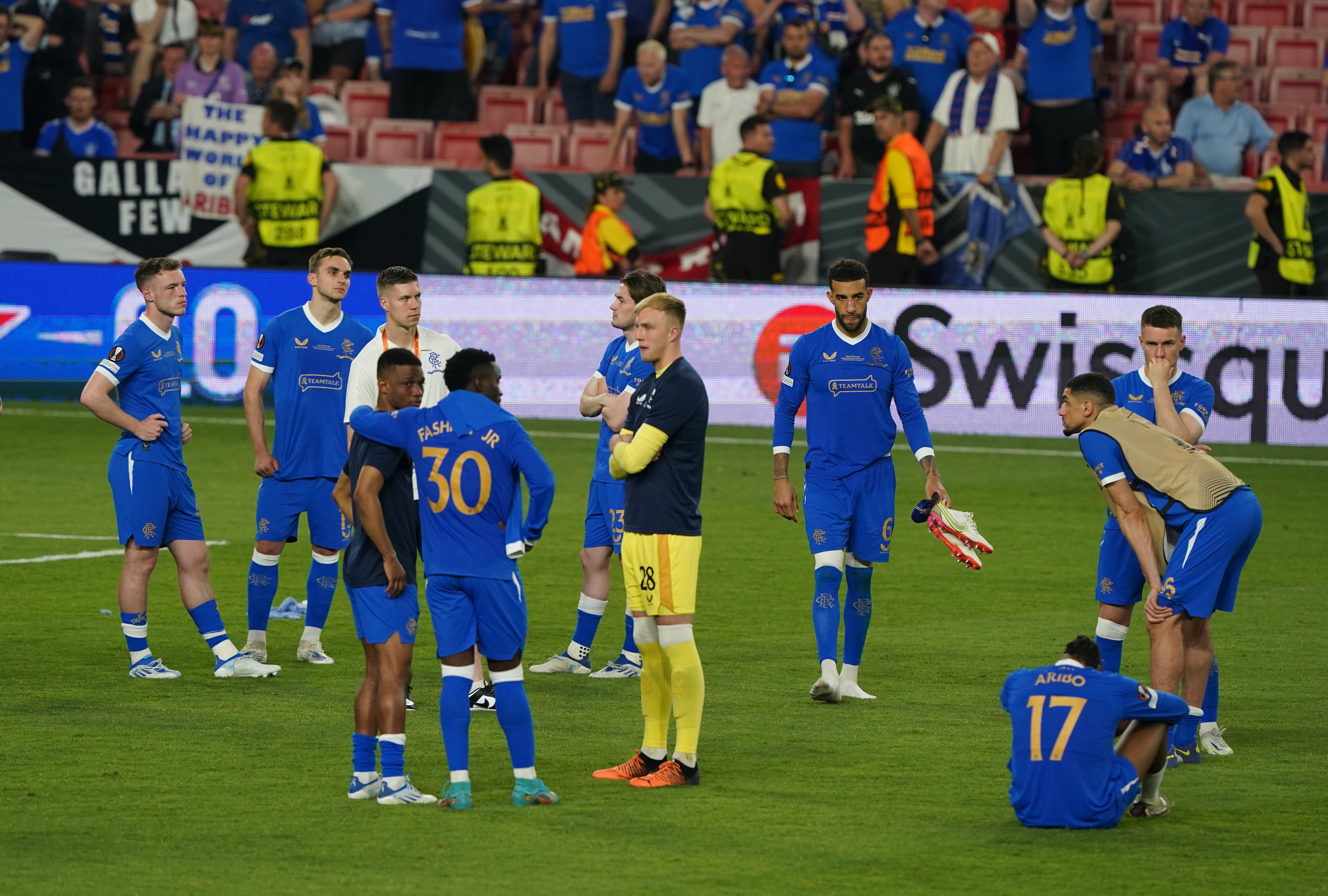 Rangers lost to Eintracht Frankfurt on Wednesday. (Andrew Milligan/PA)