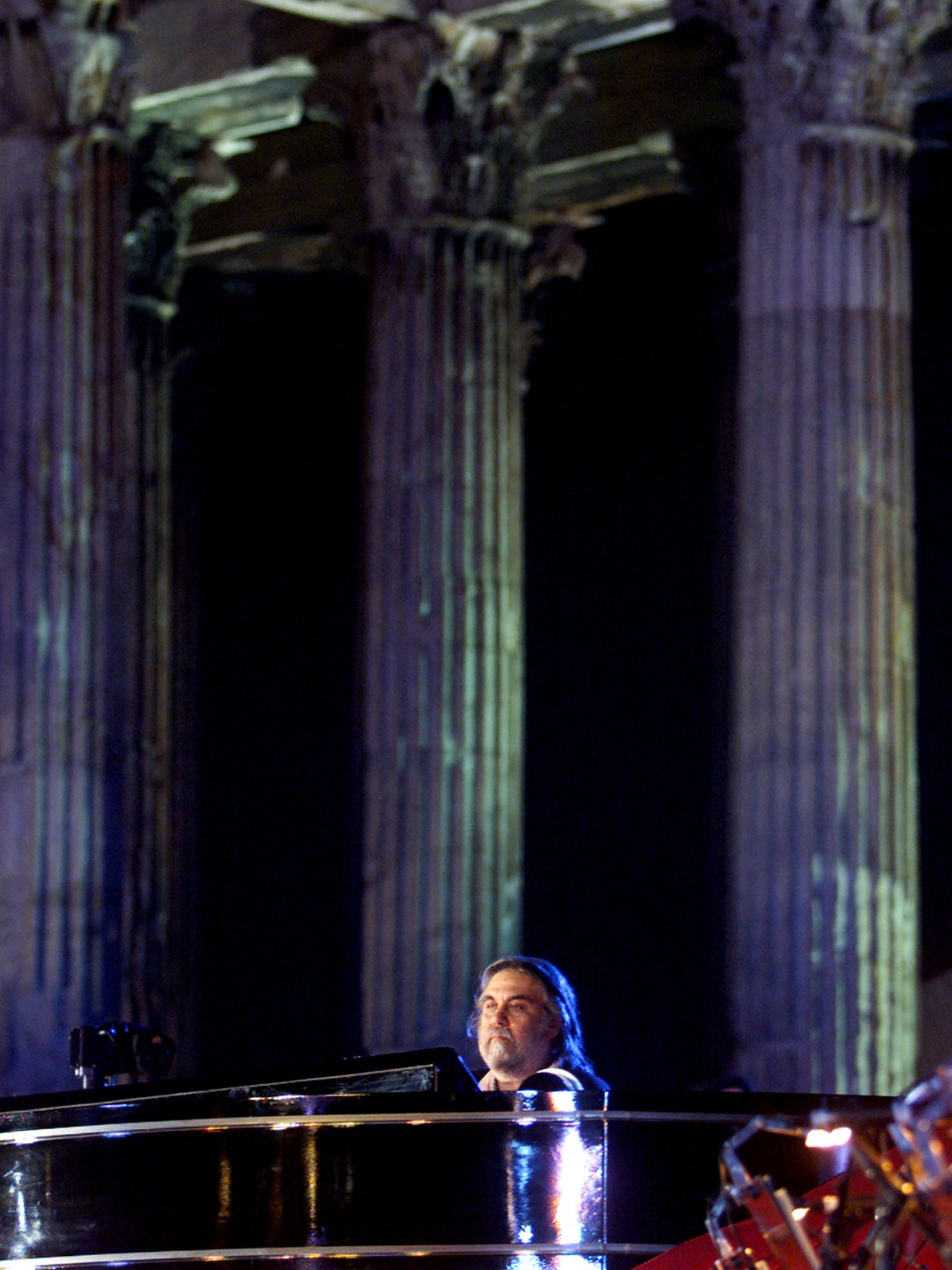 Performing his ‘Mythodea’ composition at the Temple of Zeus in Athens