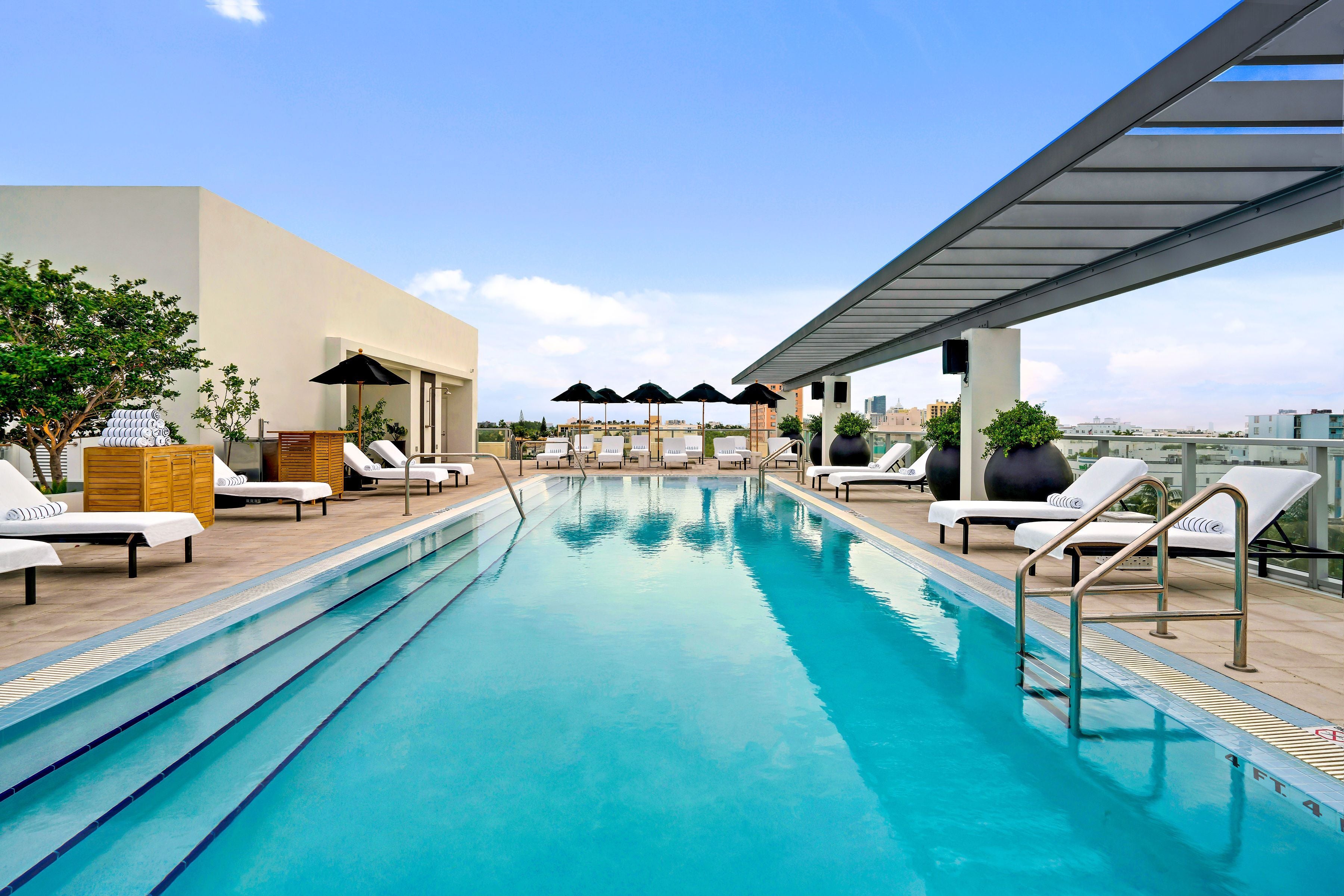 Make sure to leave time to visit the panoramic rooftop pool and sundeck at the Kimpton Angler’s Hotel