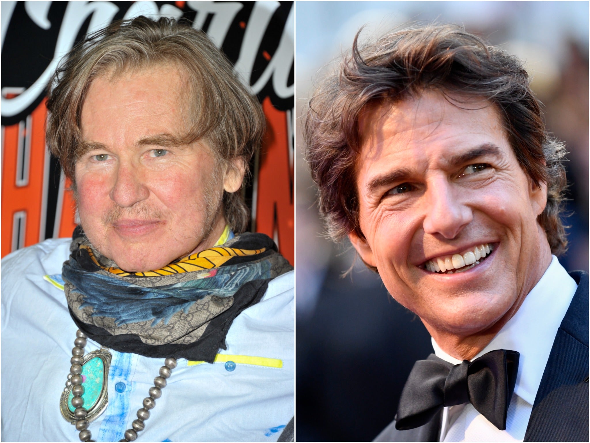 Val Kilmer (left) and Tom Cruise