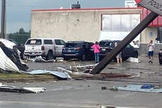 Michigan tornado: Two dead and more than 40 injured after rare twister tears through town of Gaylord