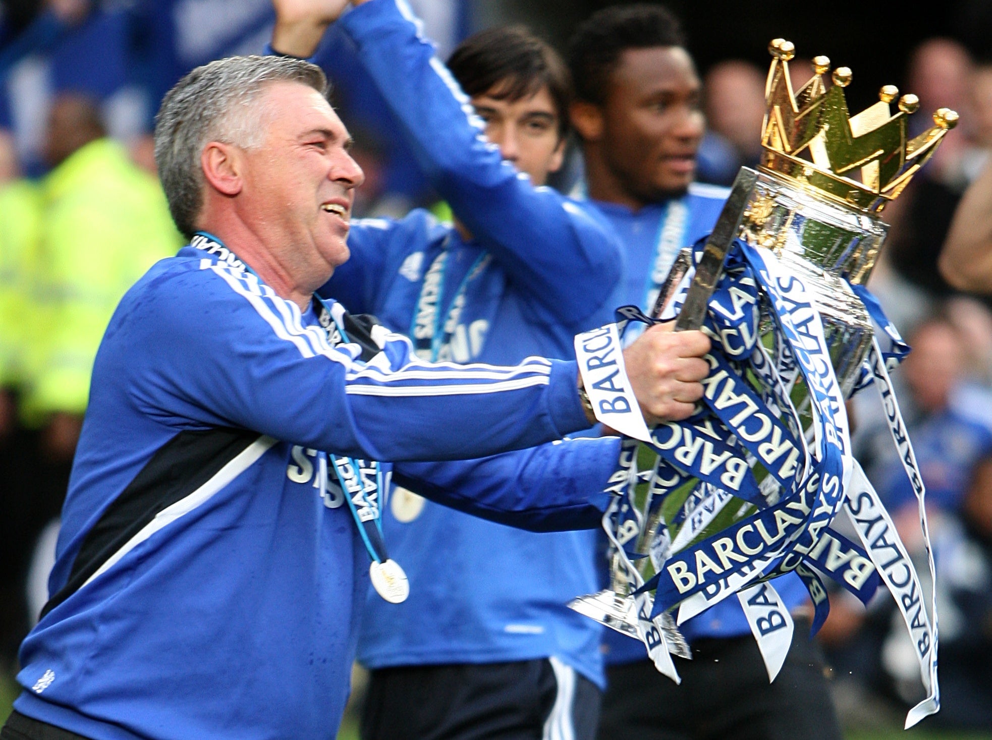 Ancelotti won the league and cup double with Chelsea in the 2009/10 season (Nick Potts/PA)