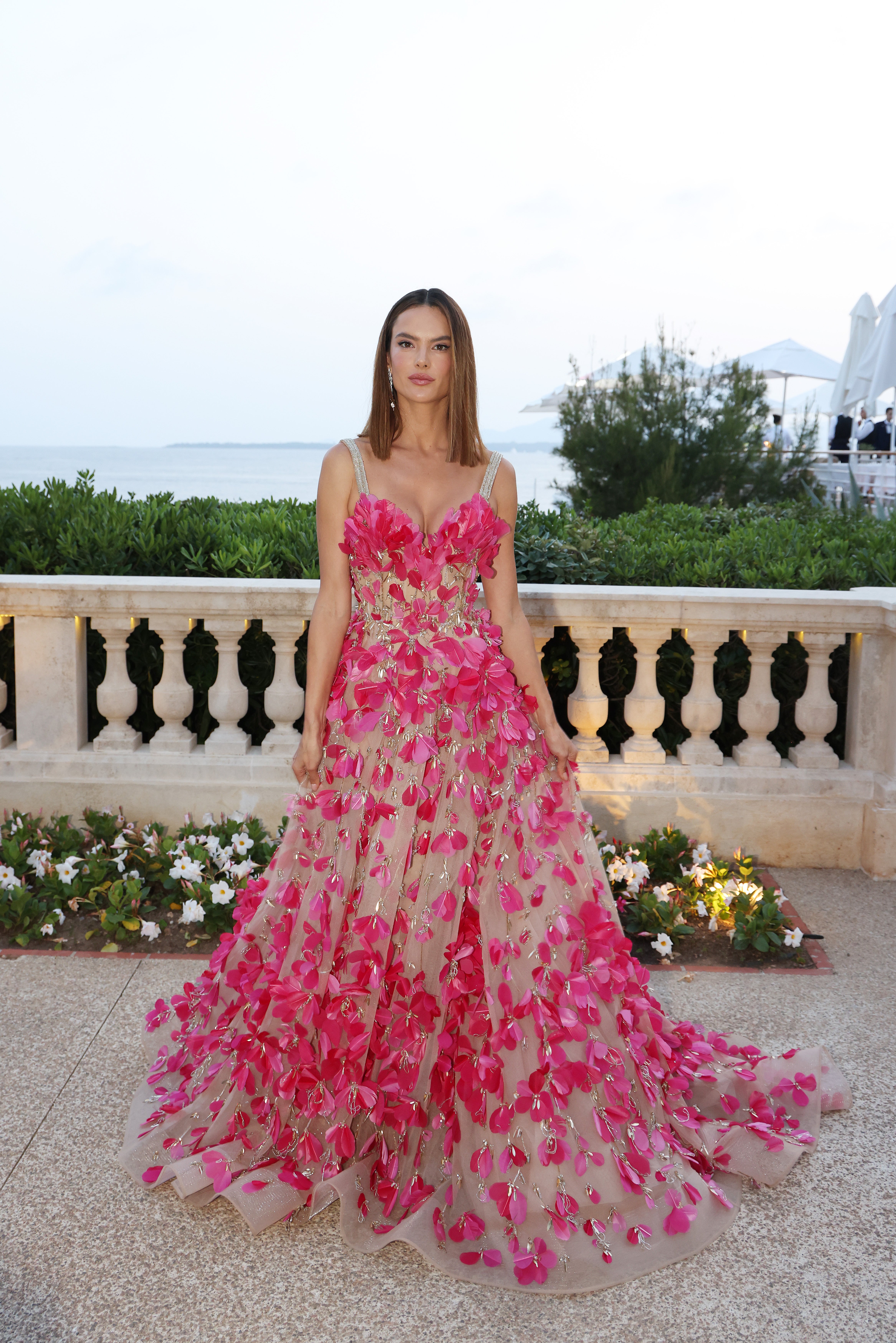 The model wore Elie Saab couture