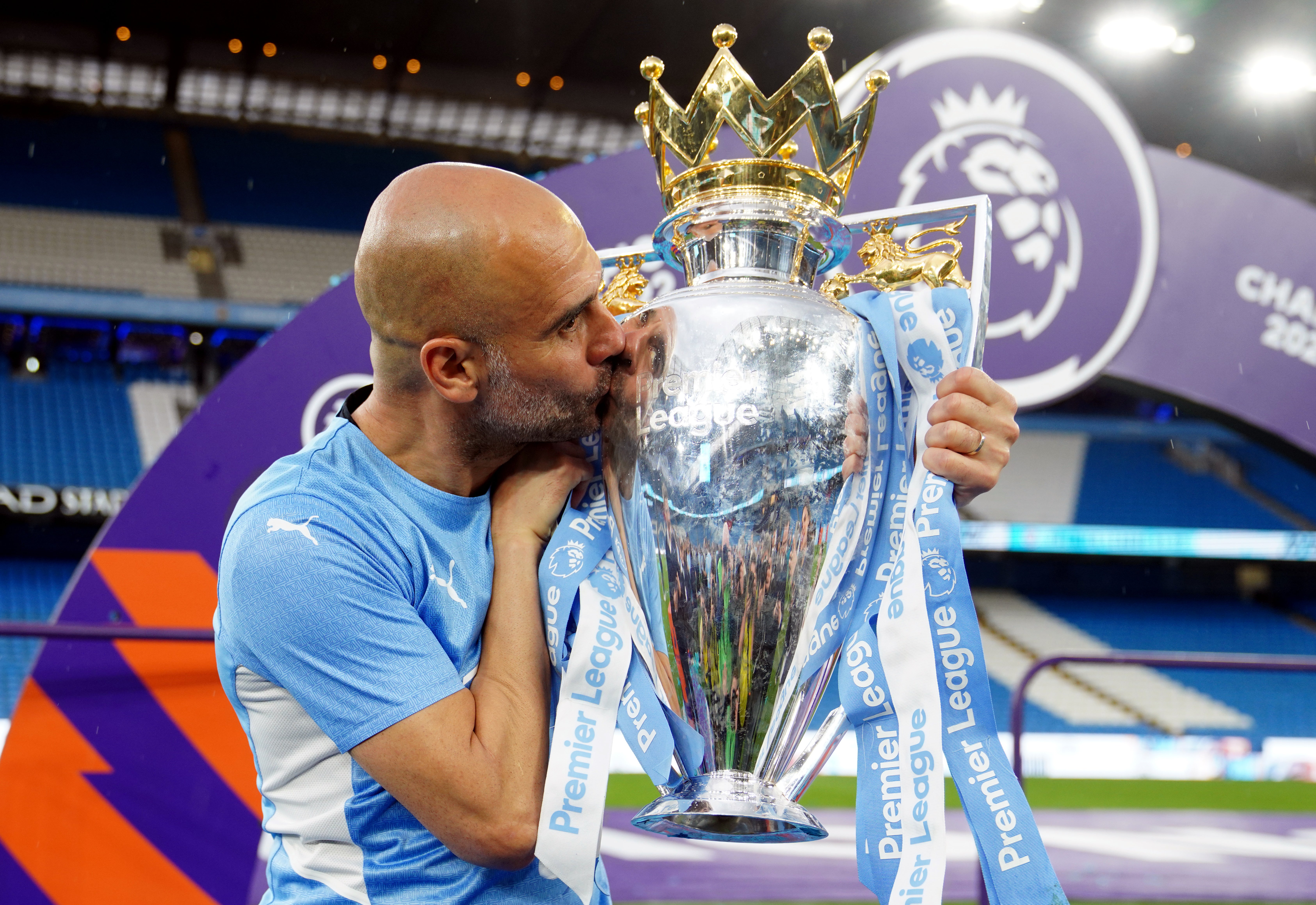 Pep Guardiola clinched another Premier League title (Martin Rickett/PA)