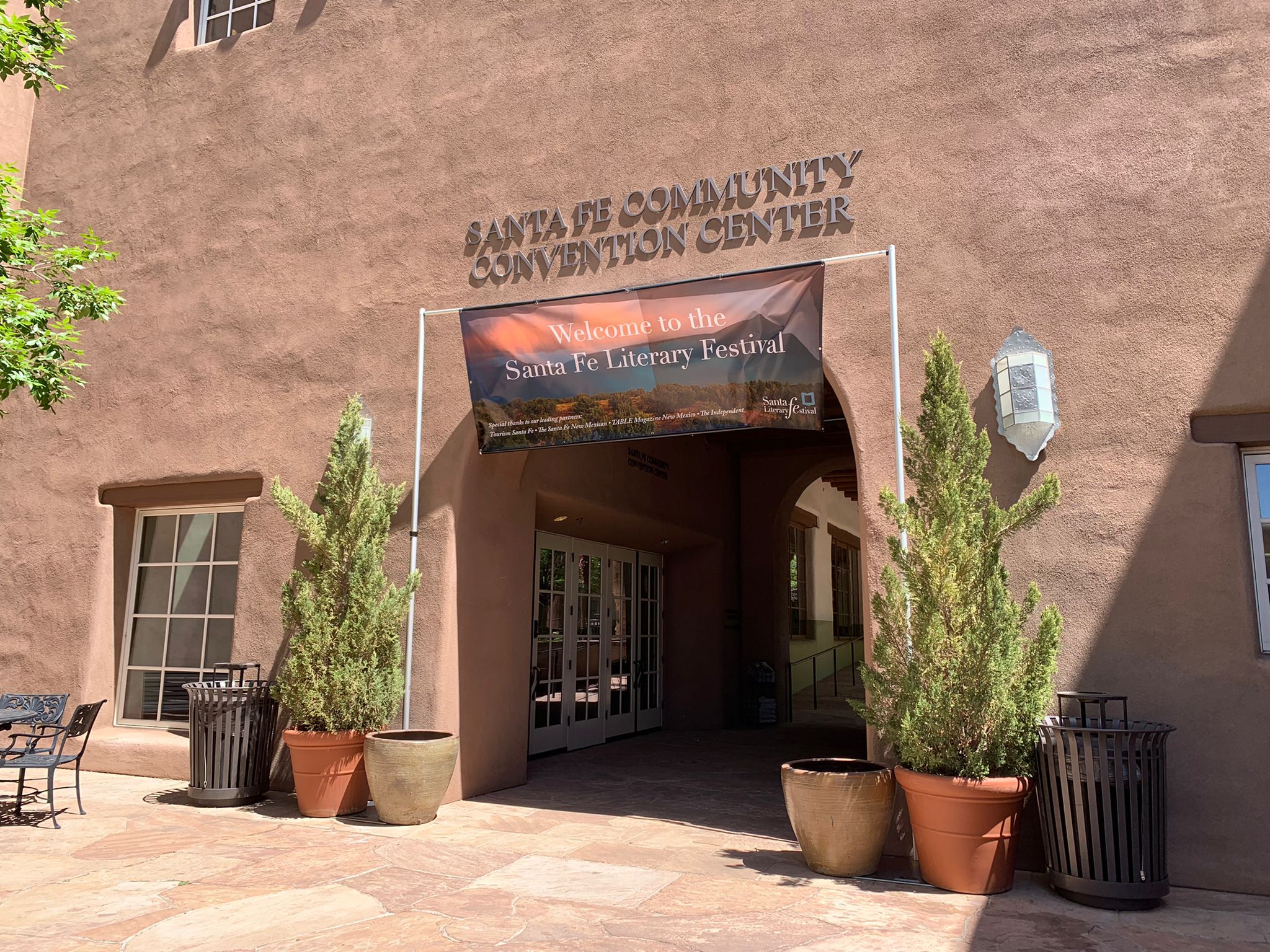 <p>The entrance to the Santa Fe Literary Festival</p>