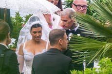 Kourtney Kardashian’s wedding veil includes giant replica of Travis Barker’s head tattoo