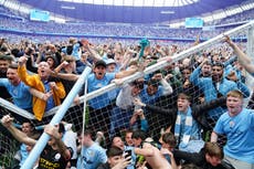 Two fans charged following Etihad pitch invasion after Man City title win