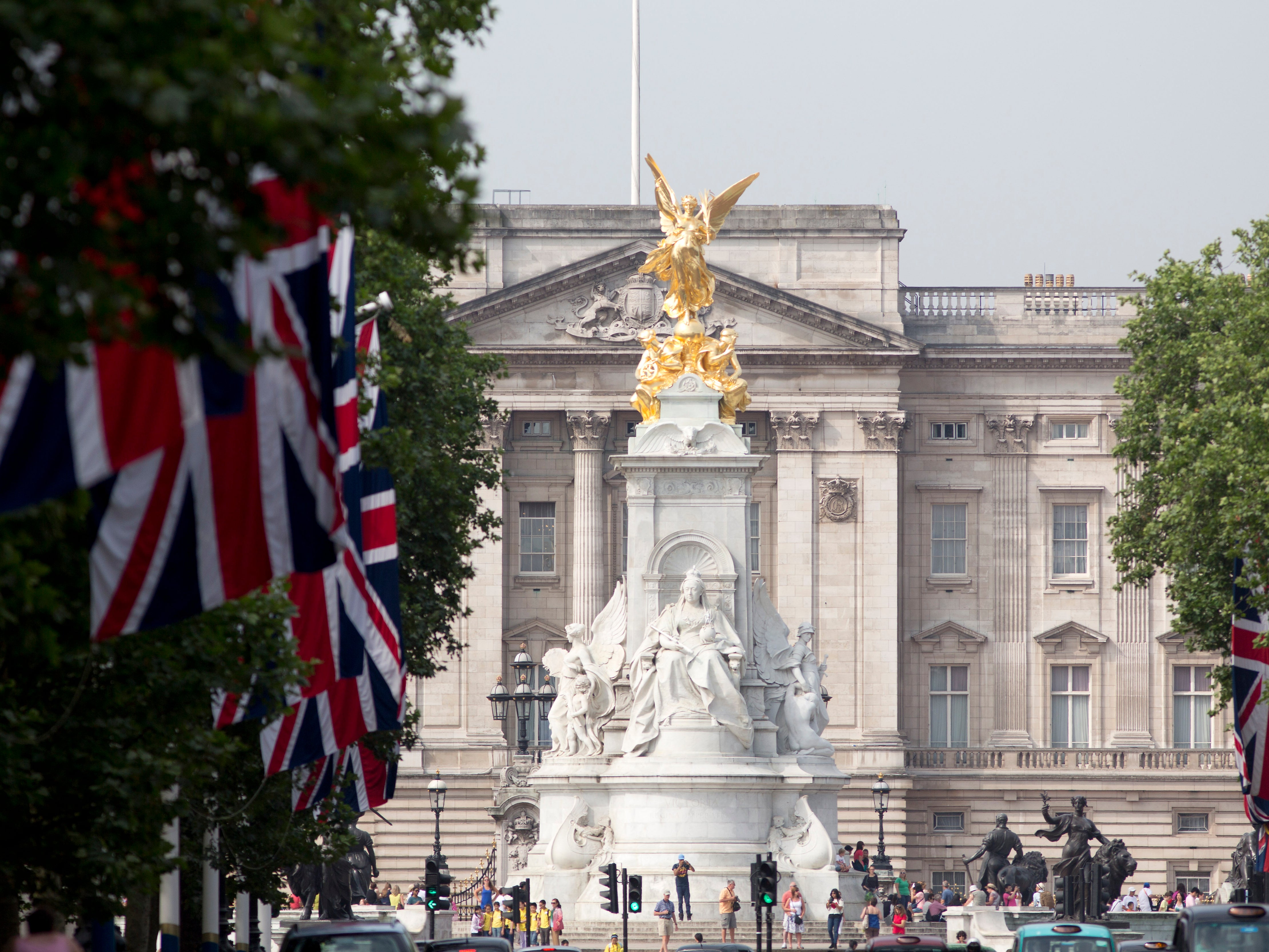 The Queen Victoria Memorial outside Buckingham Palace, where the Platinum Jubilee Pageant will conclude