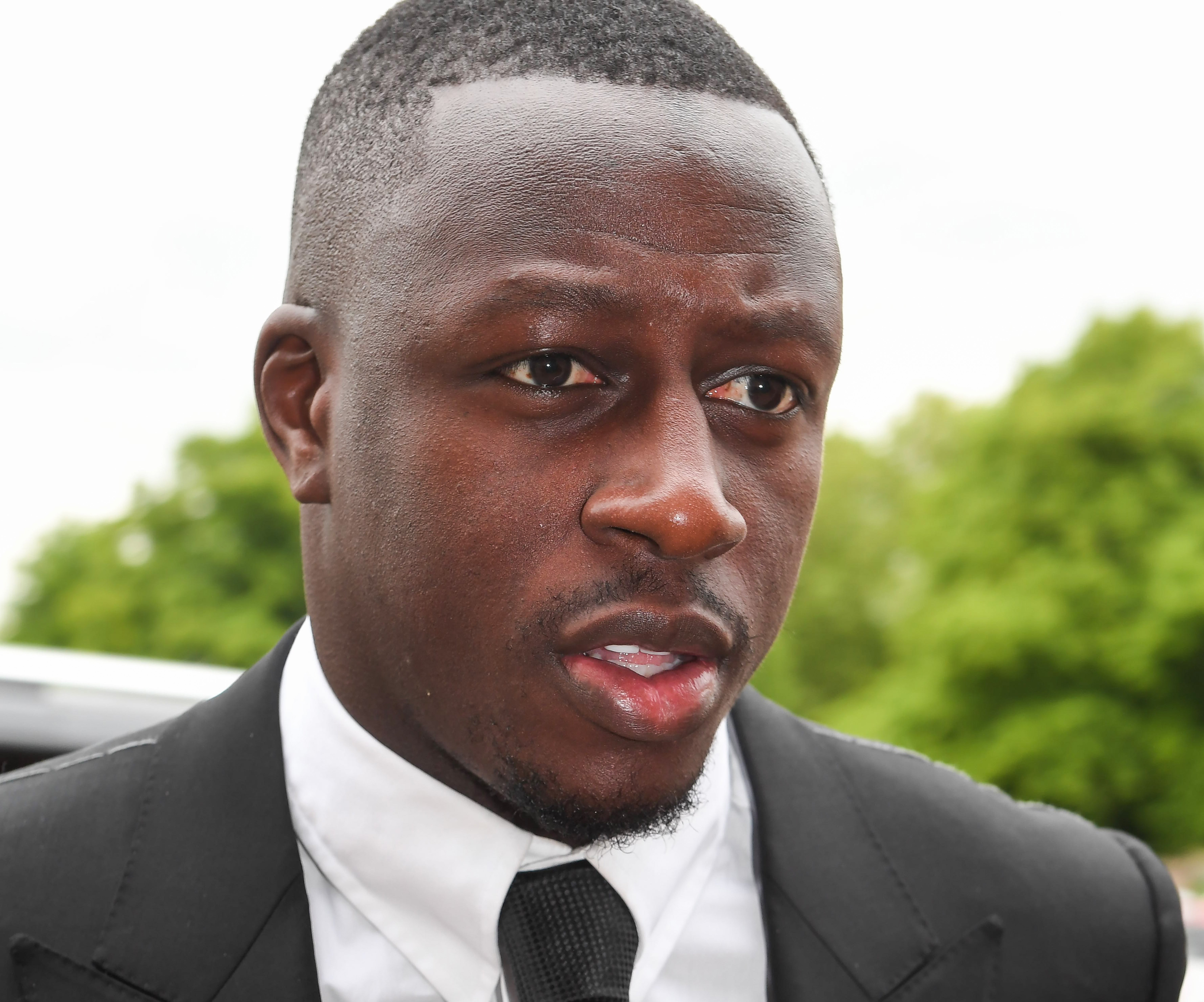 Manchester City footballer Benjamin Mendy arrives at Chester Crown Court (Andy Kelvin/PA)