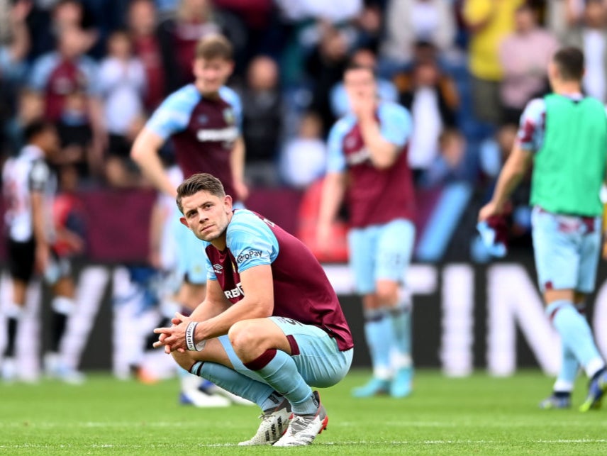 James Tarkowski reacts to Burnley’s relegation