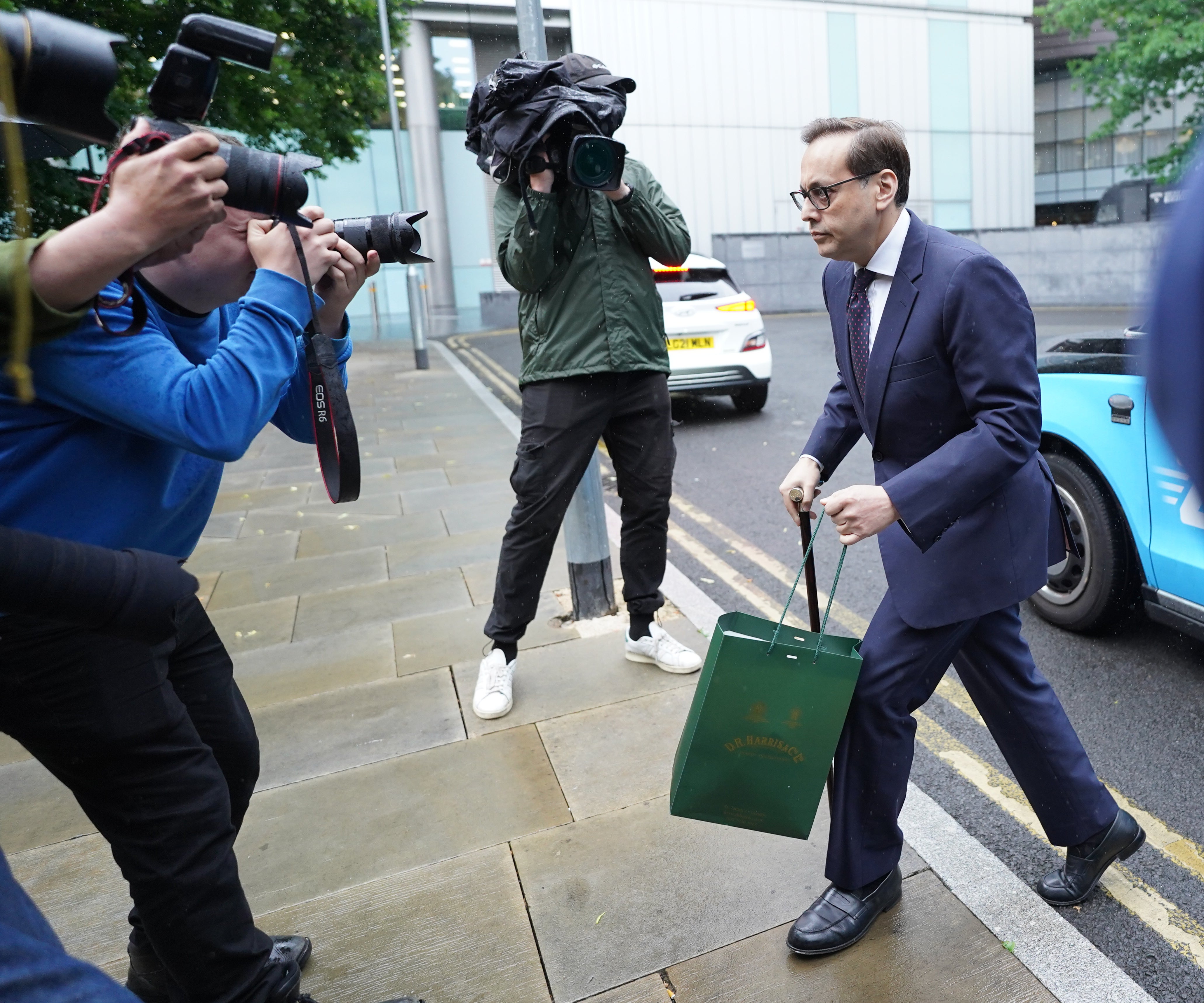 Former MP Imran Ahmad Khan arrives at Southwark Crown Court (Stefan Rousseau/PA)