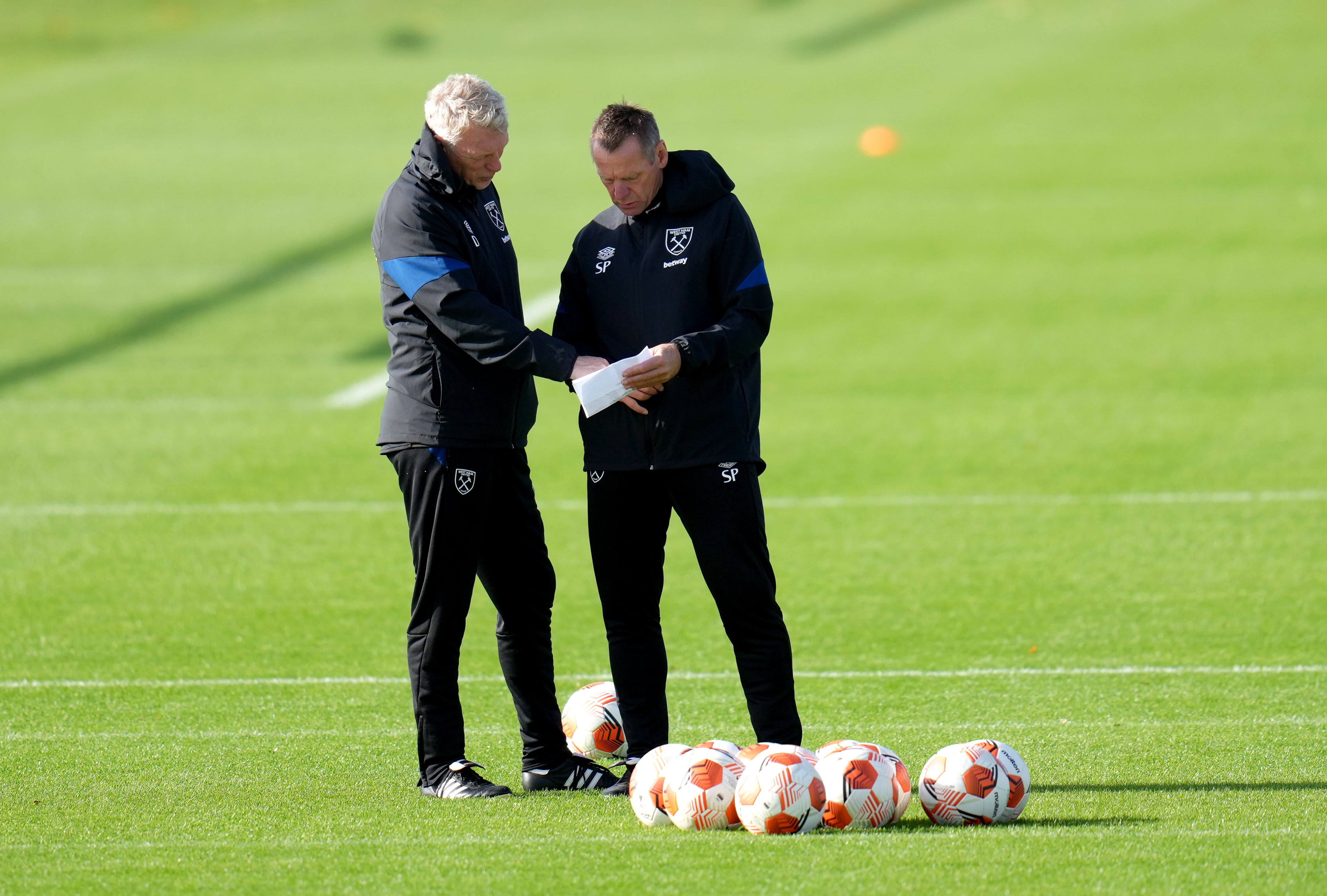 Stuart Pearce, right, had two stints working alongside West Ham boss David Moyes, left (John Walton/PA)