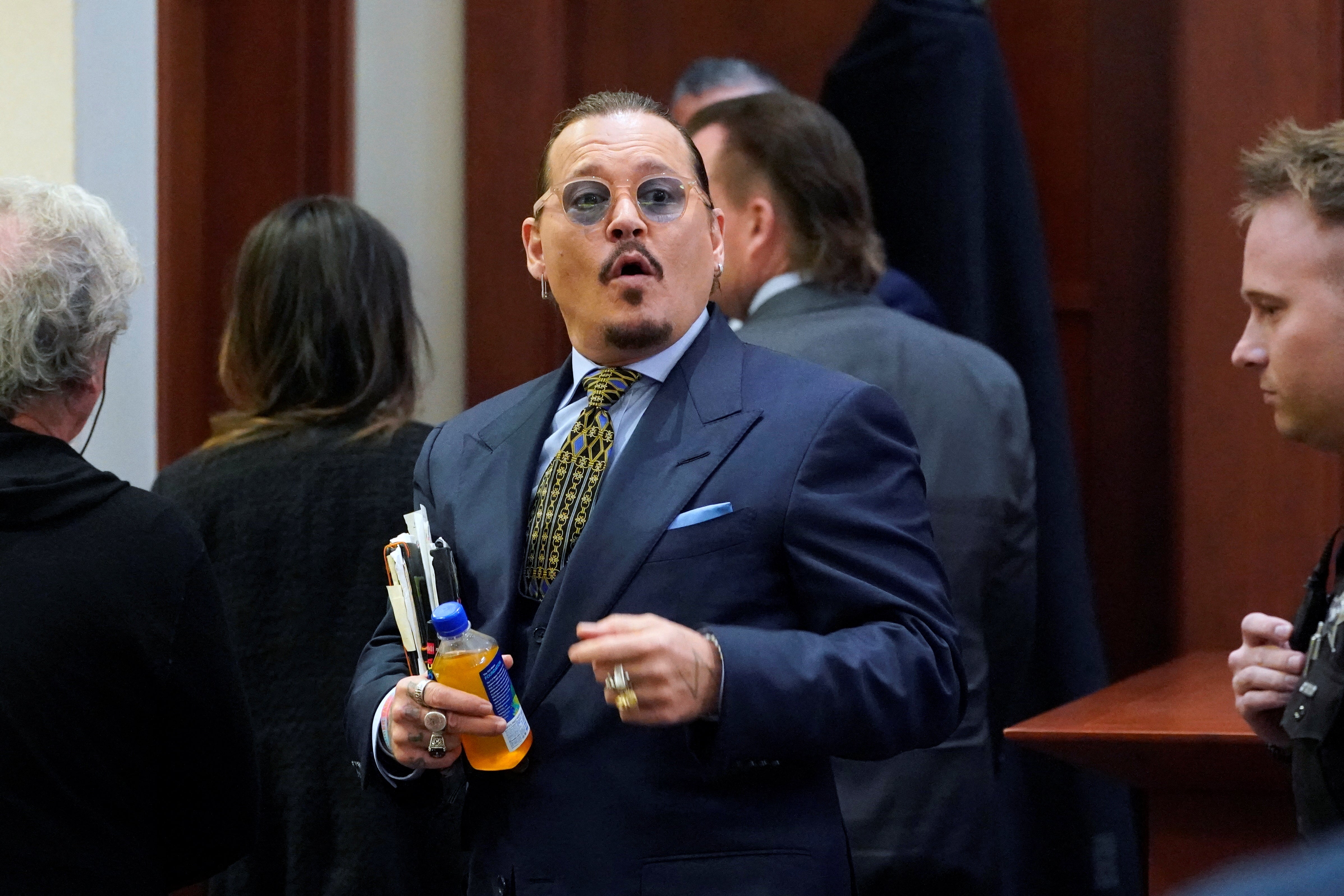 Depp at the trial on 23 May