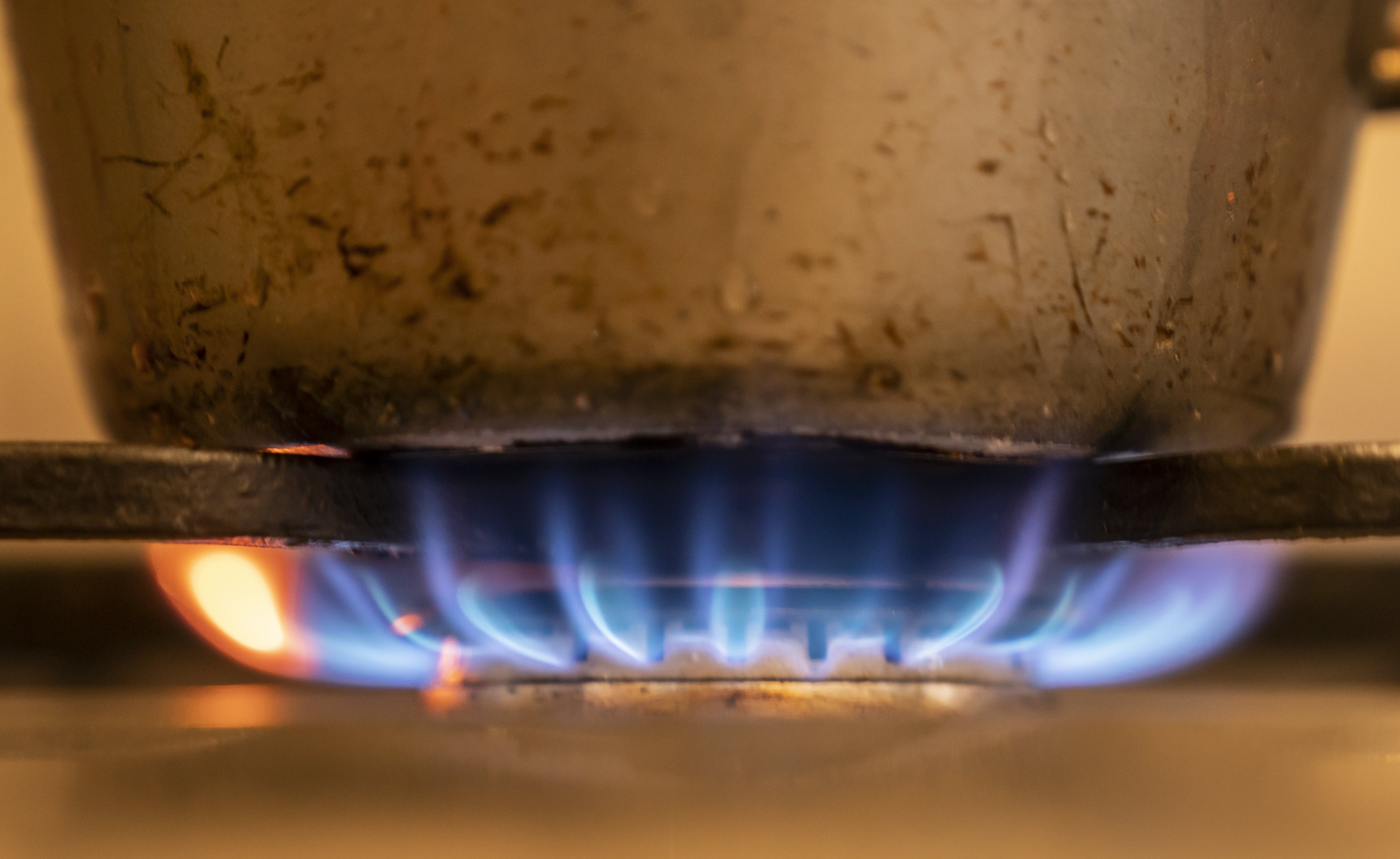 A saucepan on a gas hob (Danny Lawson/PA)