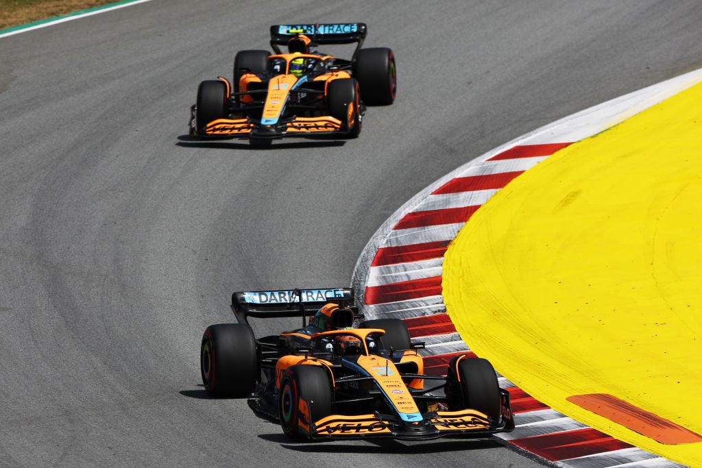 Lando Norris passed team-mate Daniel Ricciardo at the Spanish Grand Prix