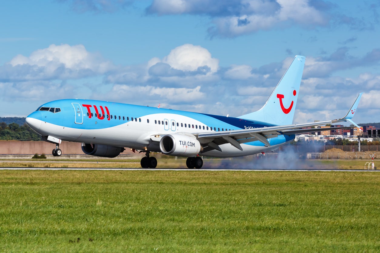 A Tui aircraft at Stuttgart Airport