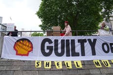 Shell forced to pause shareholder meeting as climate protesters chant ‘we will stop you’