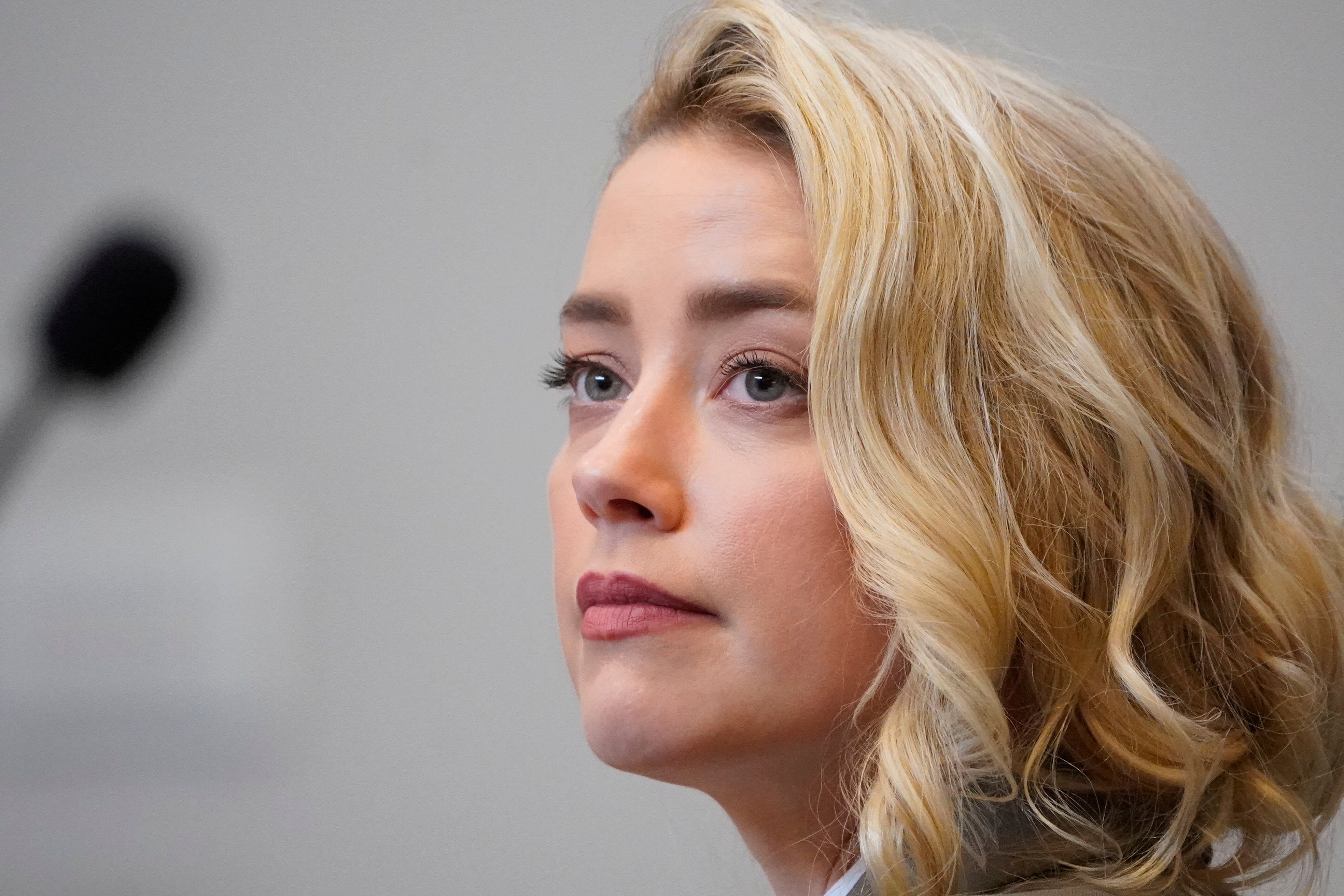 Amber Heard photographed at the Fairfax County Circuit Court in Virginia, US, where the multi-million dollar defamation trial is underway