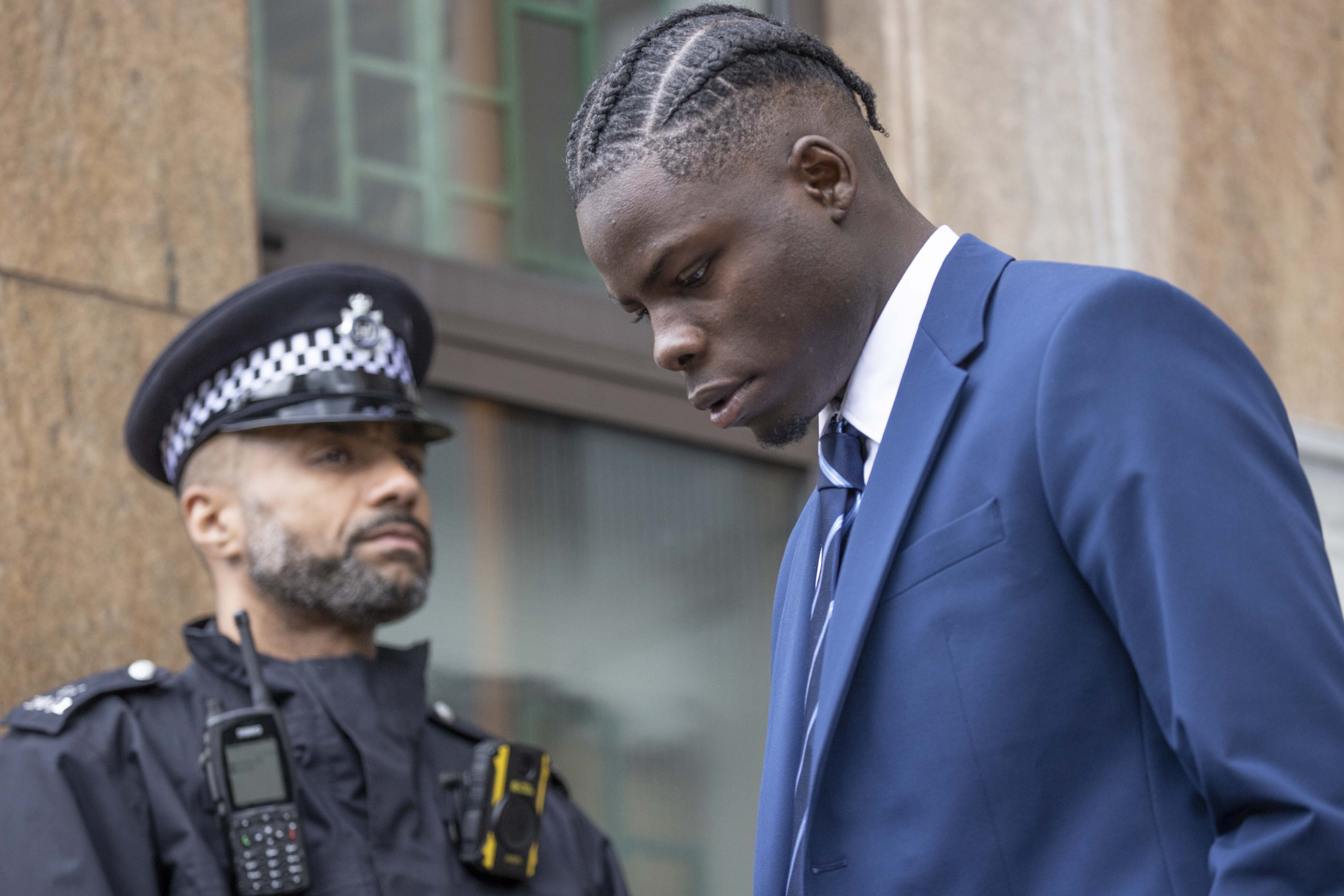 Kurt Zouma’s brother Yoan Zouma arrives at Thames Magistrates’ Court