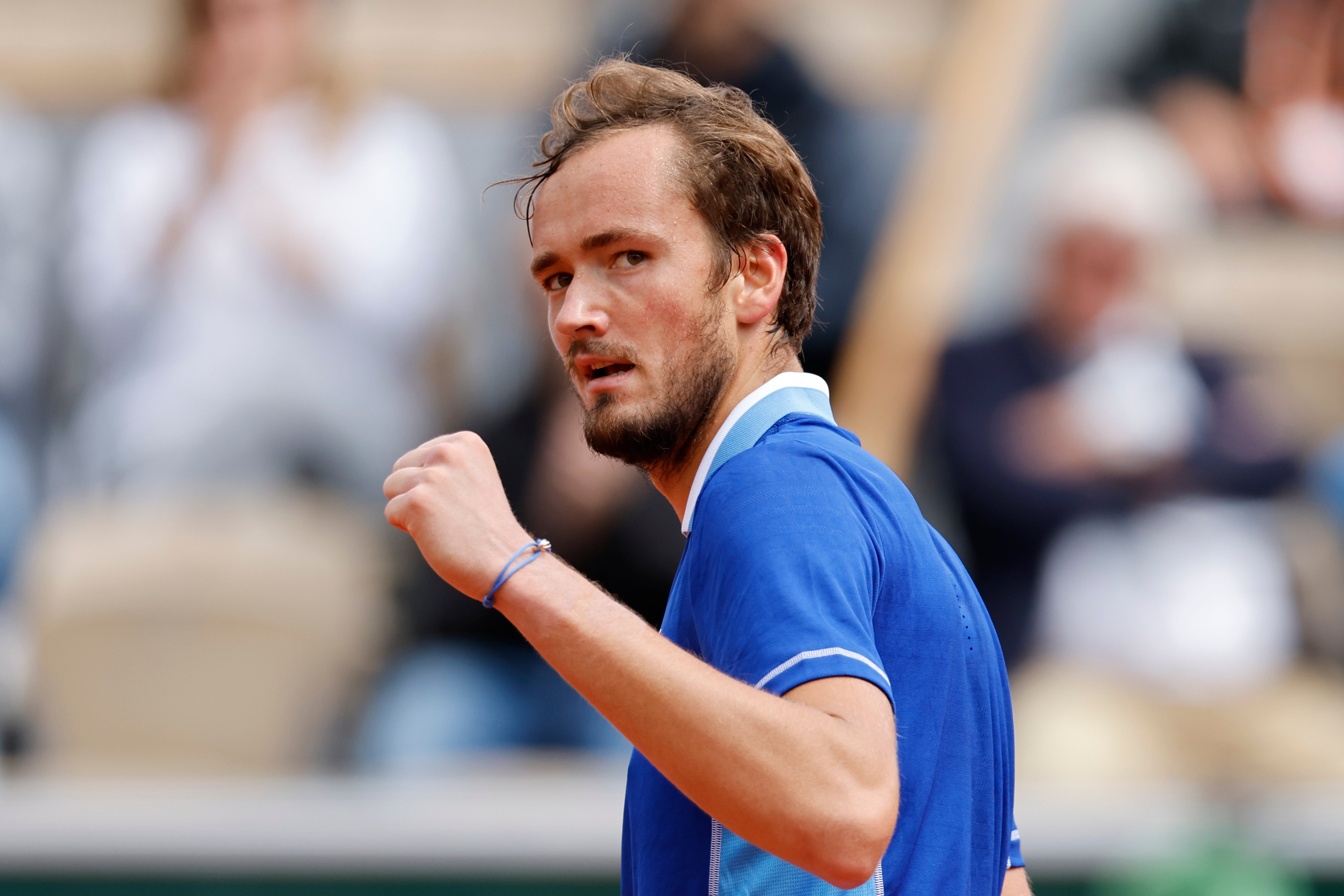 Daniil Medvedev won in straight sets (Jean-Francois Badias/AP)