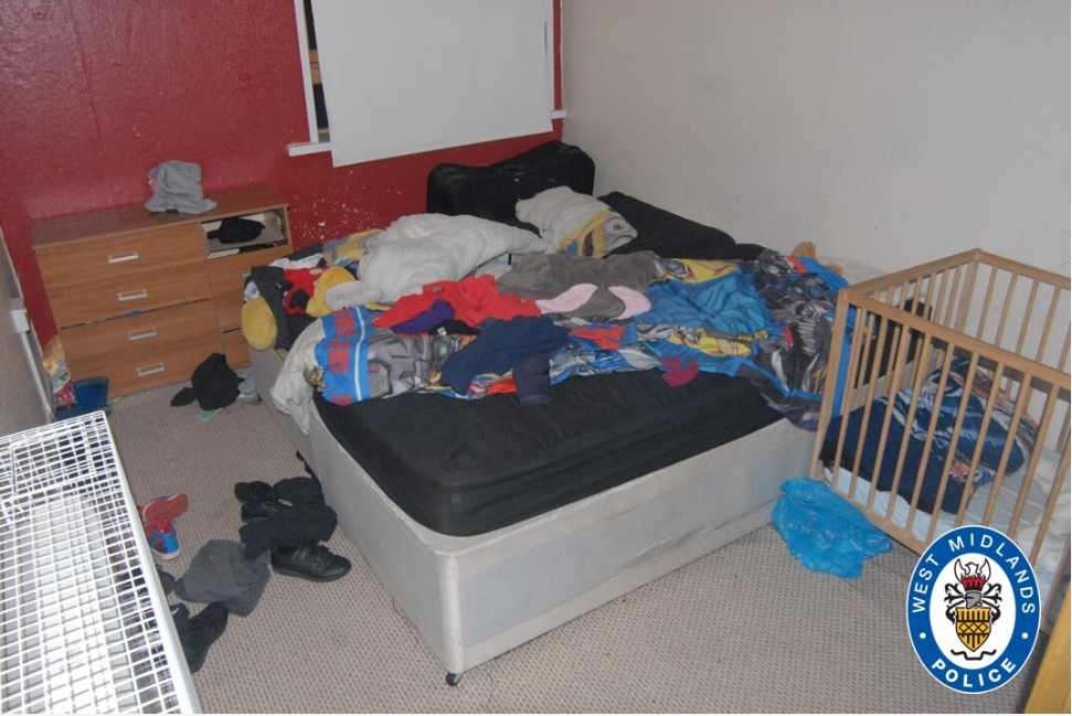 The bedroom of the flat where Kemarni was killed