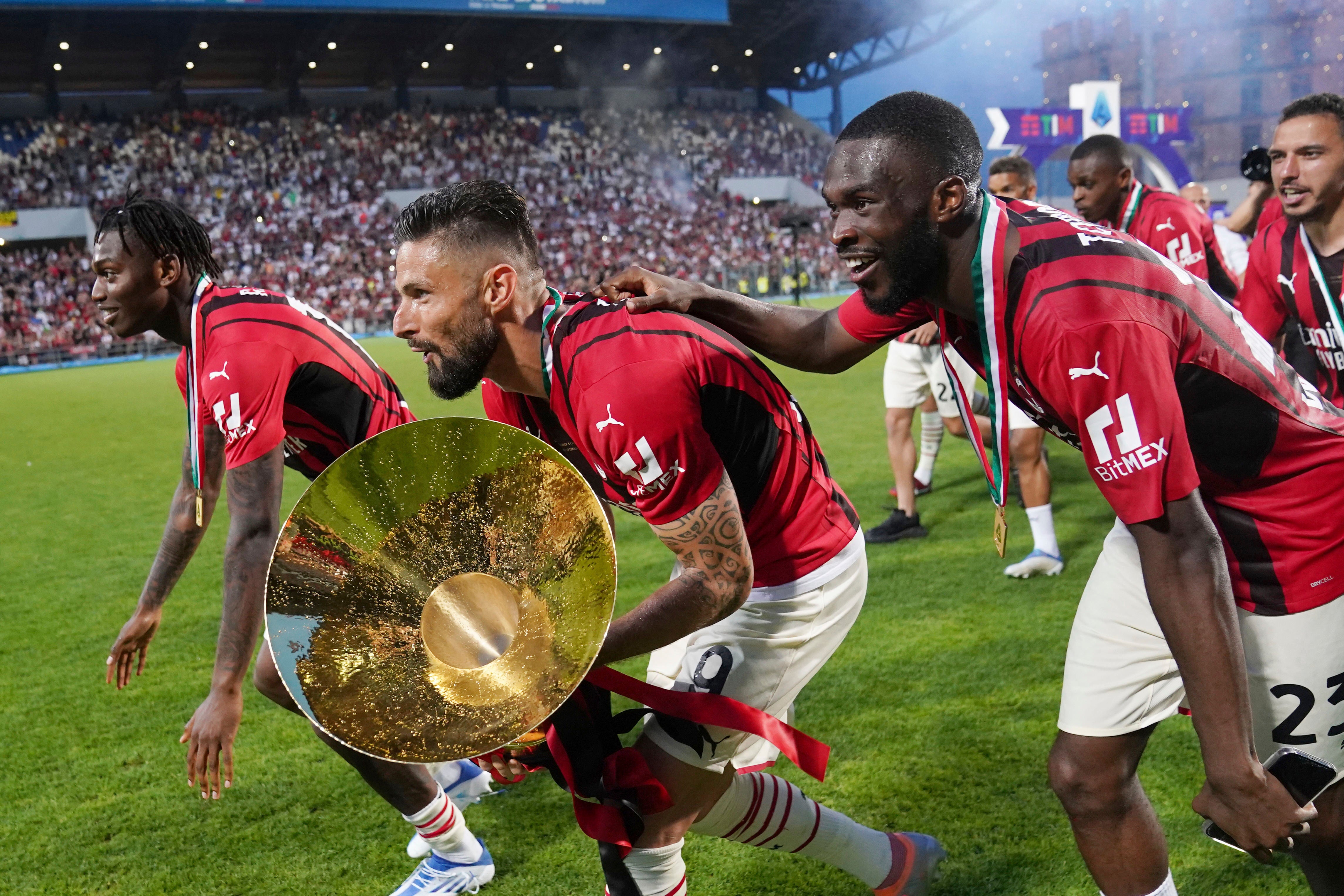 Fikayo Tomori (right) has just won Serie A with AC Milan (Spada/AP)