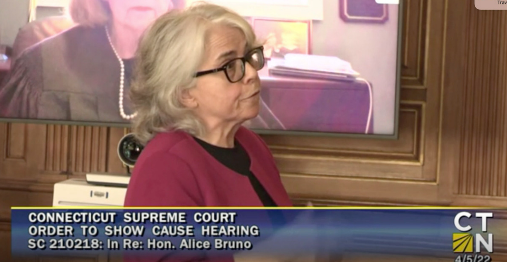 Judge Alice Bruno, a Connecticut Superior Court judge, agreed to an unpaid suspension while she seeks a disability retirement.