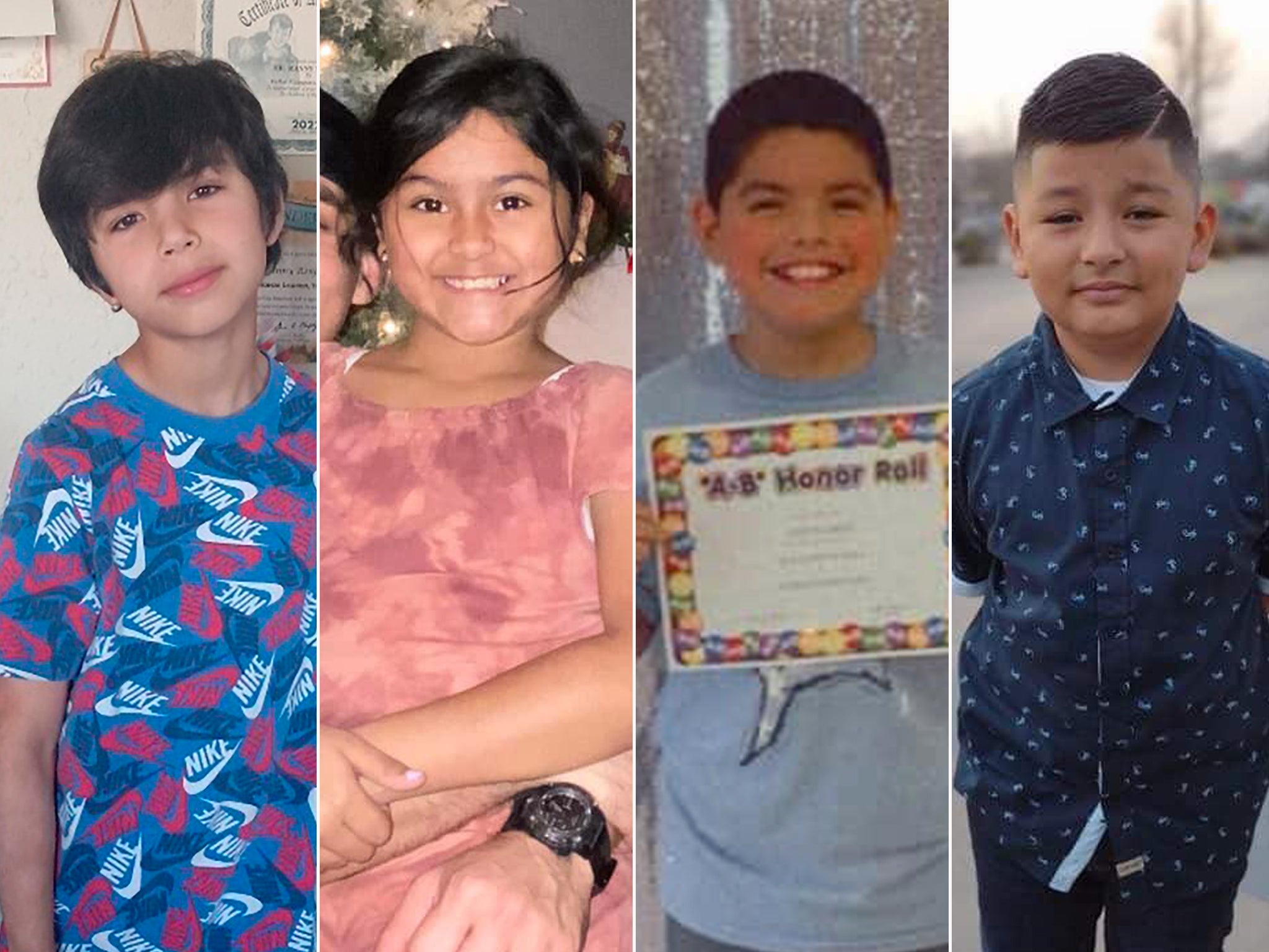 Texas primary school shooting victims: Uziyah Garcia, Amerie Jo Garza, Jose Flores Jr and Xavier Javier Lopez.