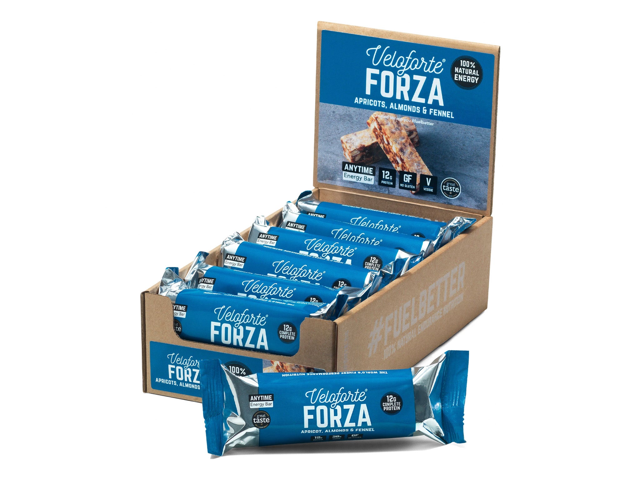 Veloforte forza protein bar, 12 bars  indybest