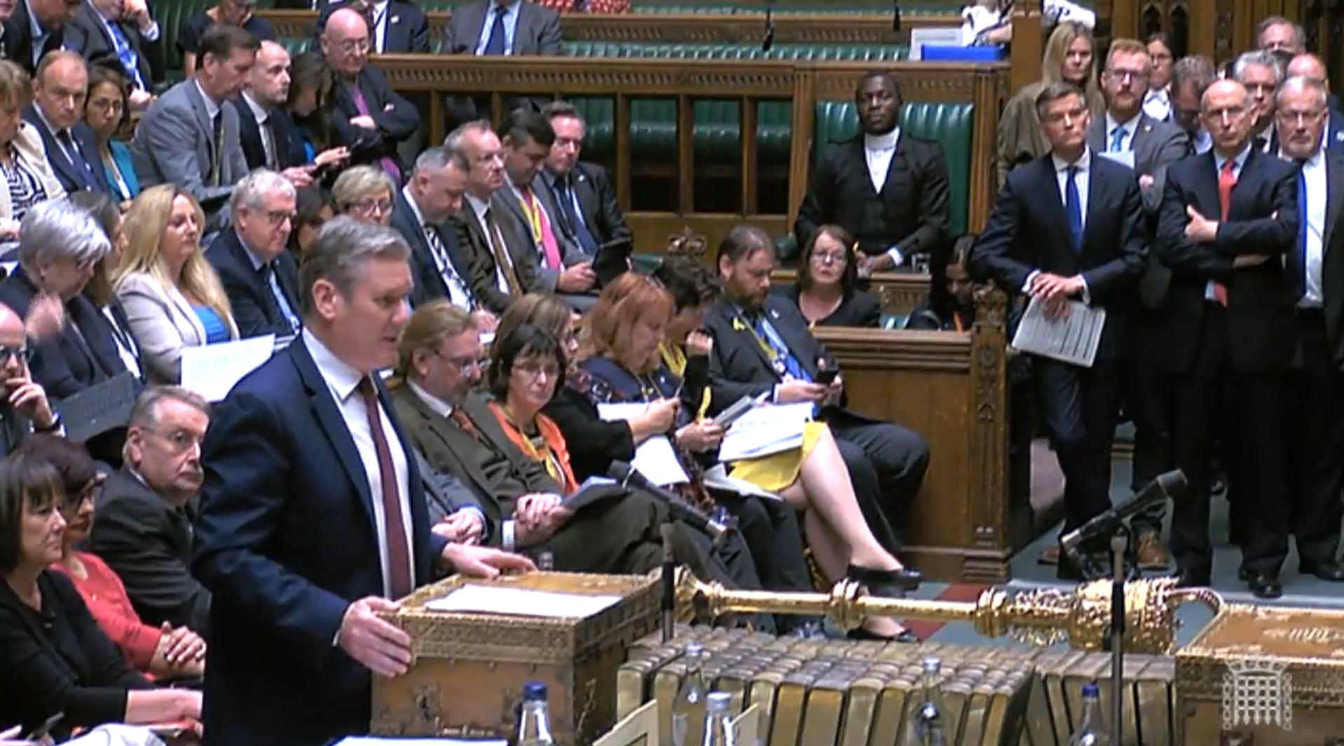 Labour leader Keir Starmer speaks during Prime Minister’s Questions (House of Commons/PA)