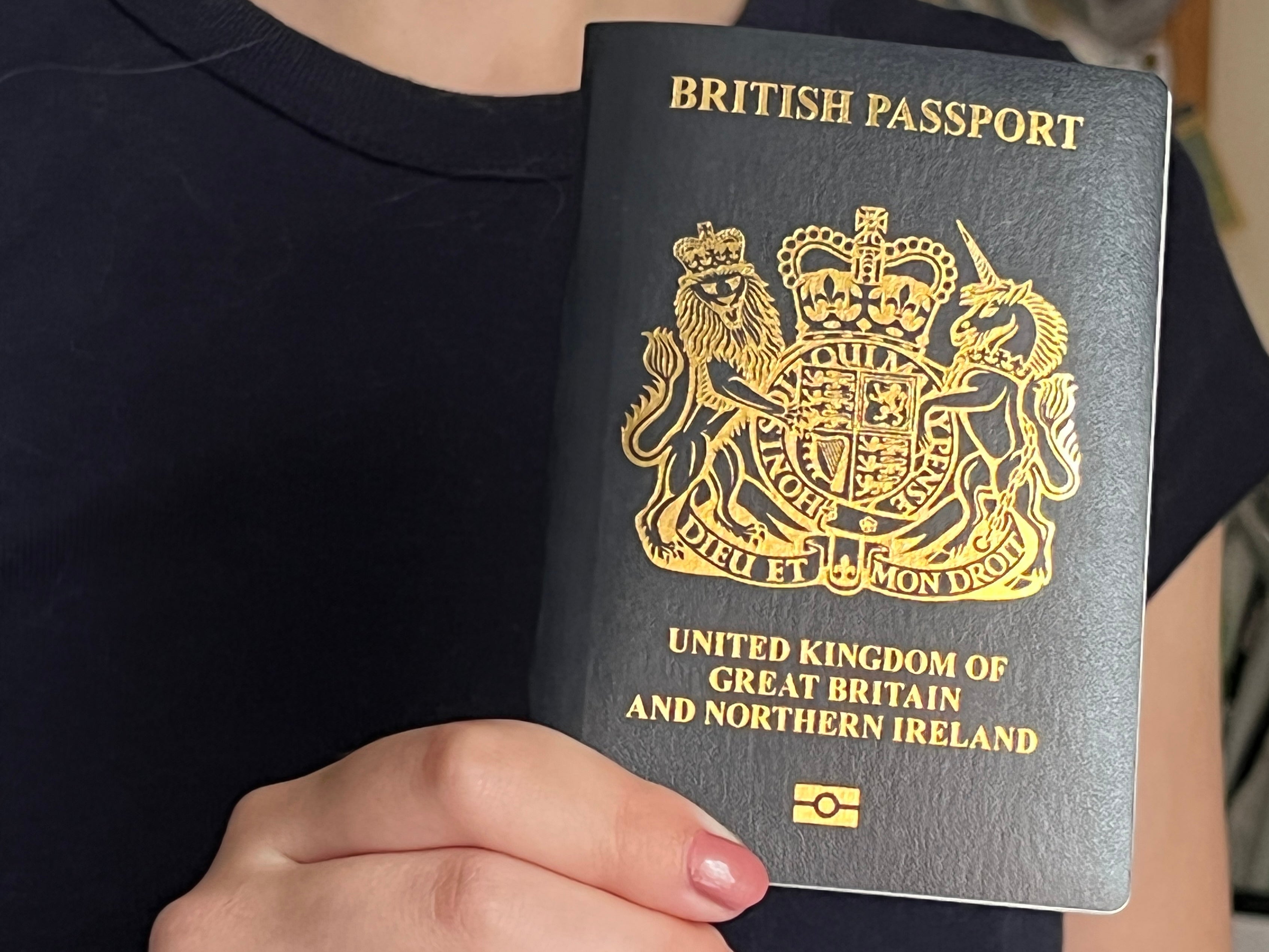 The new, blue British passport