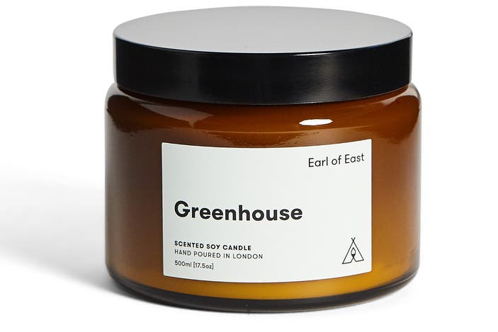 Greenhouse scented soy candle