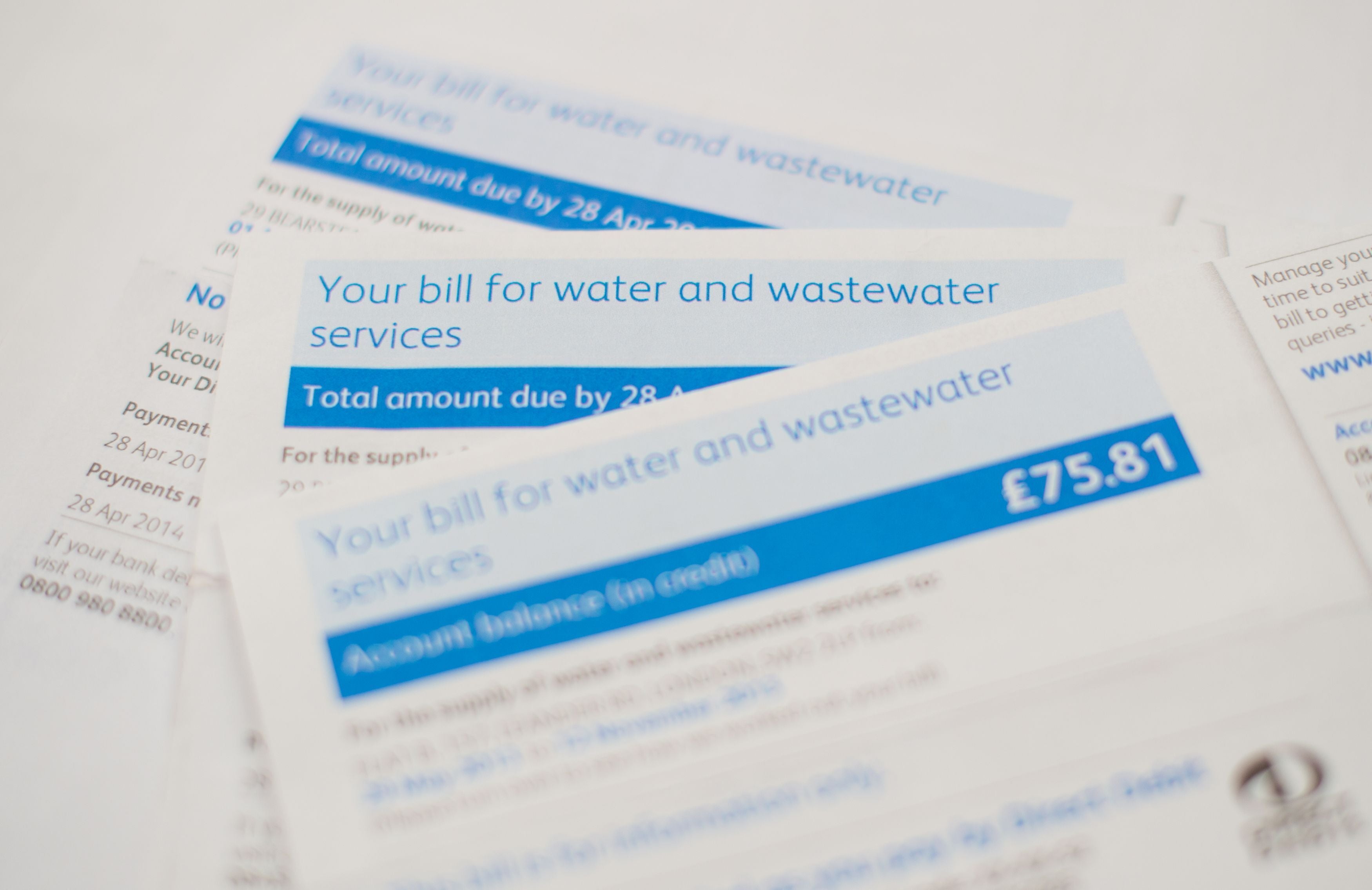 A collection of water bills (PA)