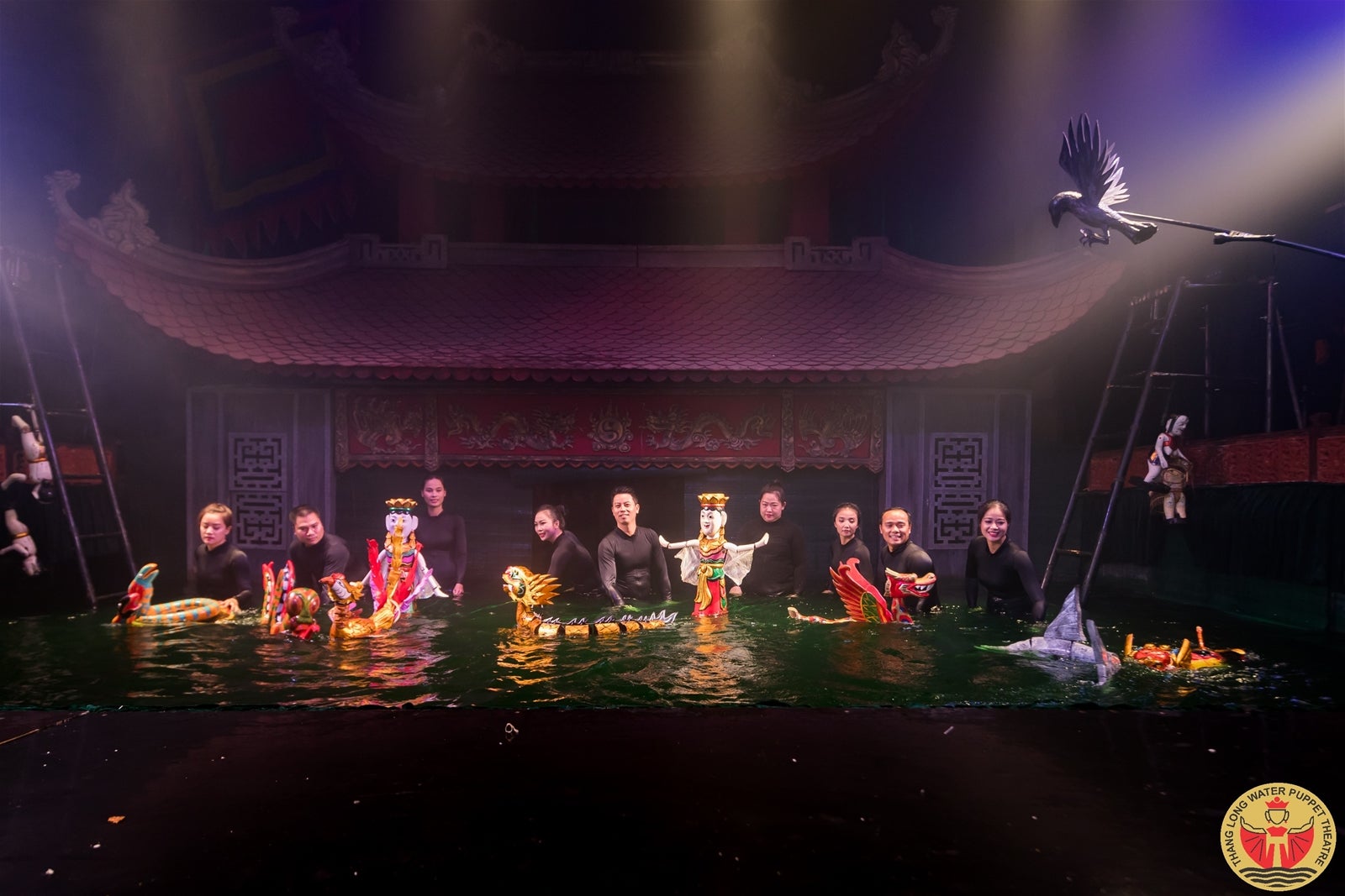 A traditional water puppetry show in Hanoi