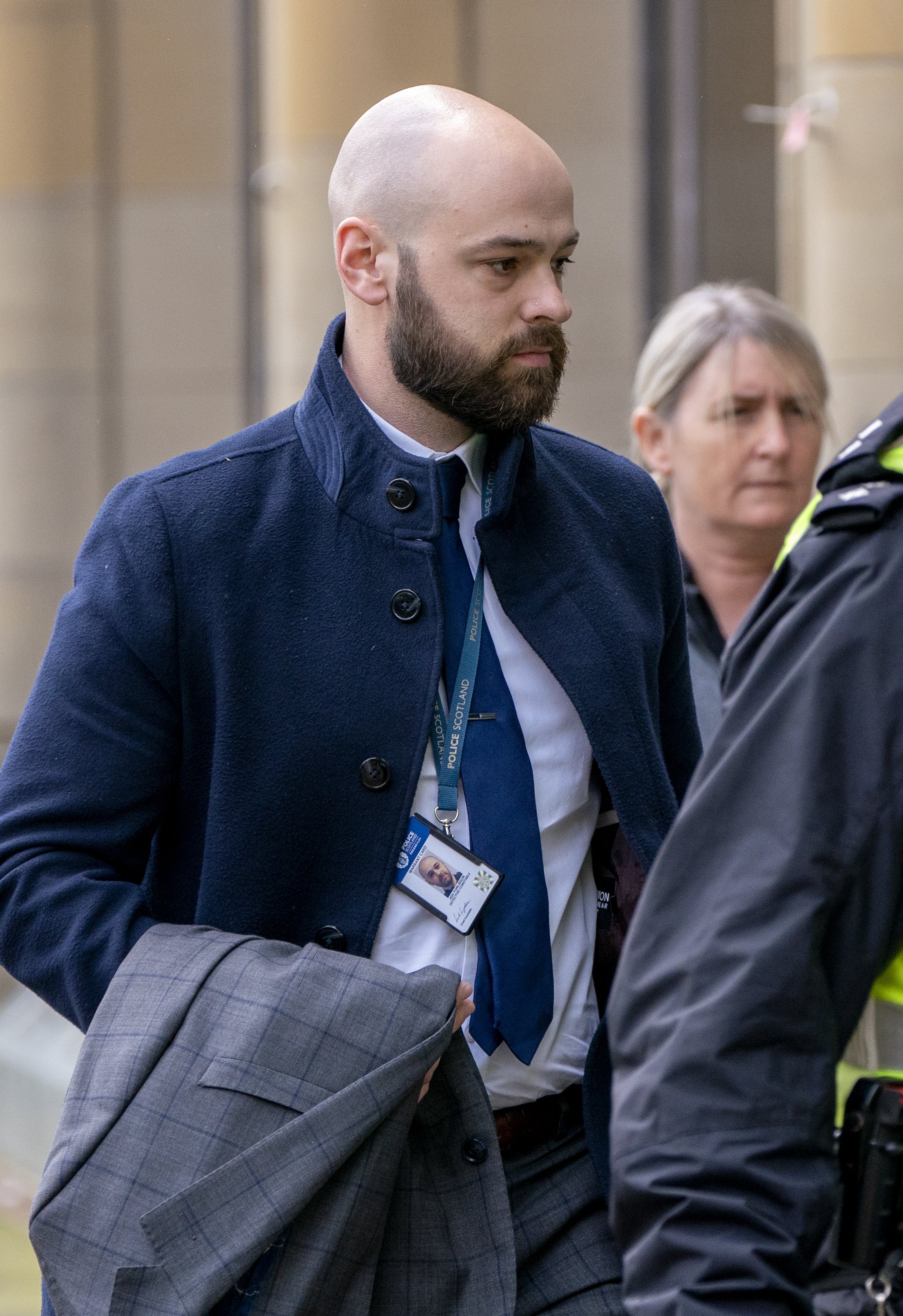 Pc Ashley Tomlinson was giving evidence at the inquiry into the death of Sheku Bayoh (Jane Barlow/PA)