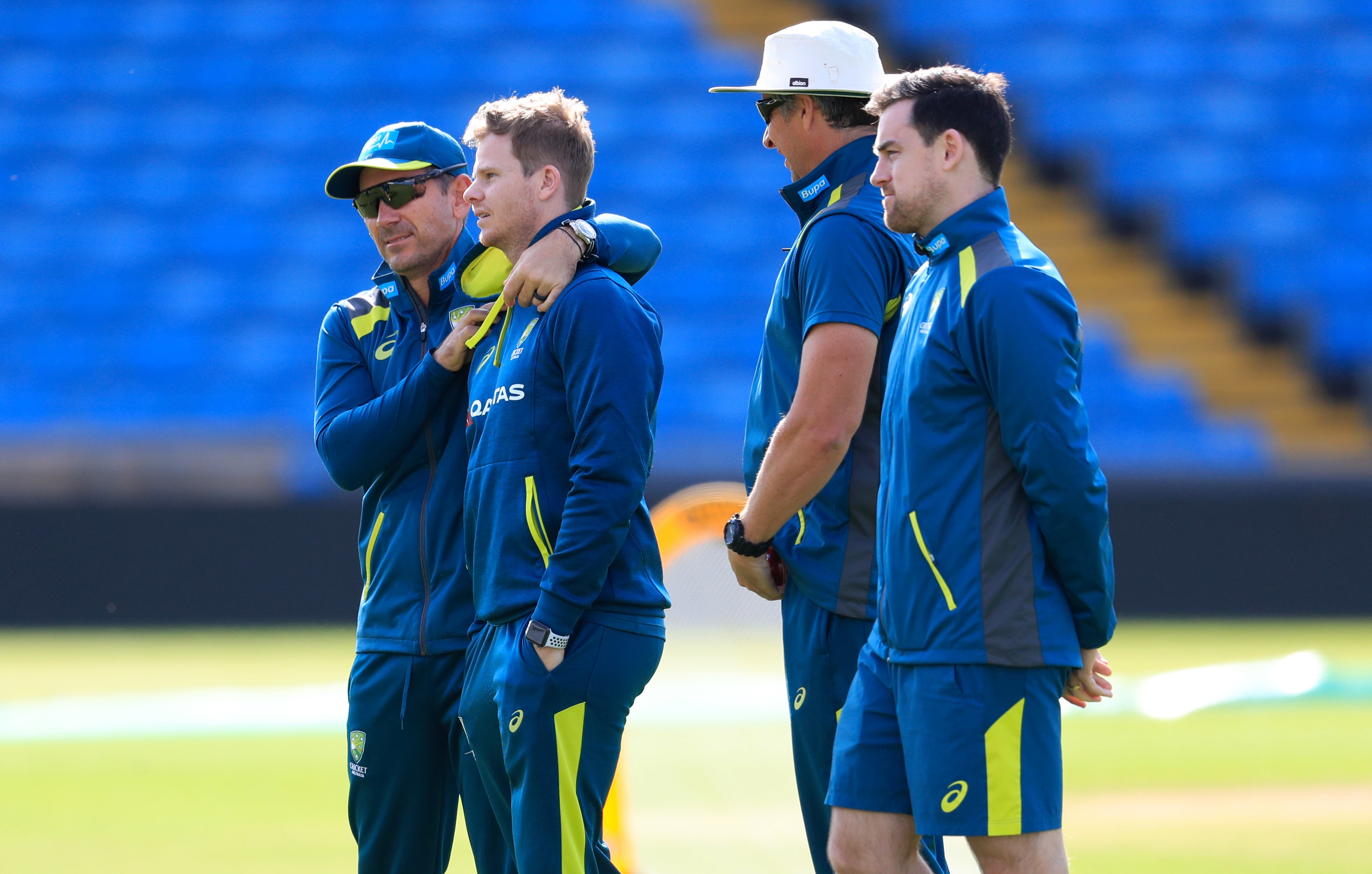 Langer, left, says he did not consider applying for England’s two head coach roles (Mike Egerton/PA)