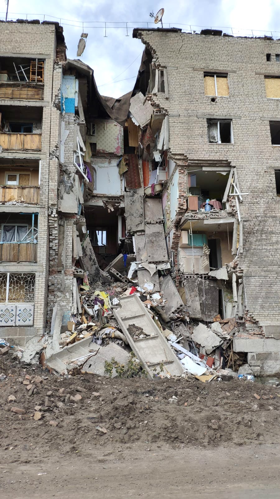 Destruction caused by Russian attacks in the city of Bakhmut, eastern Ukraine