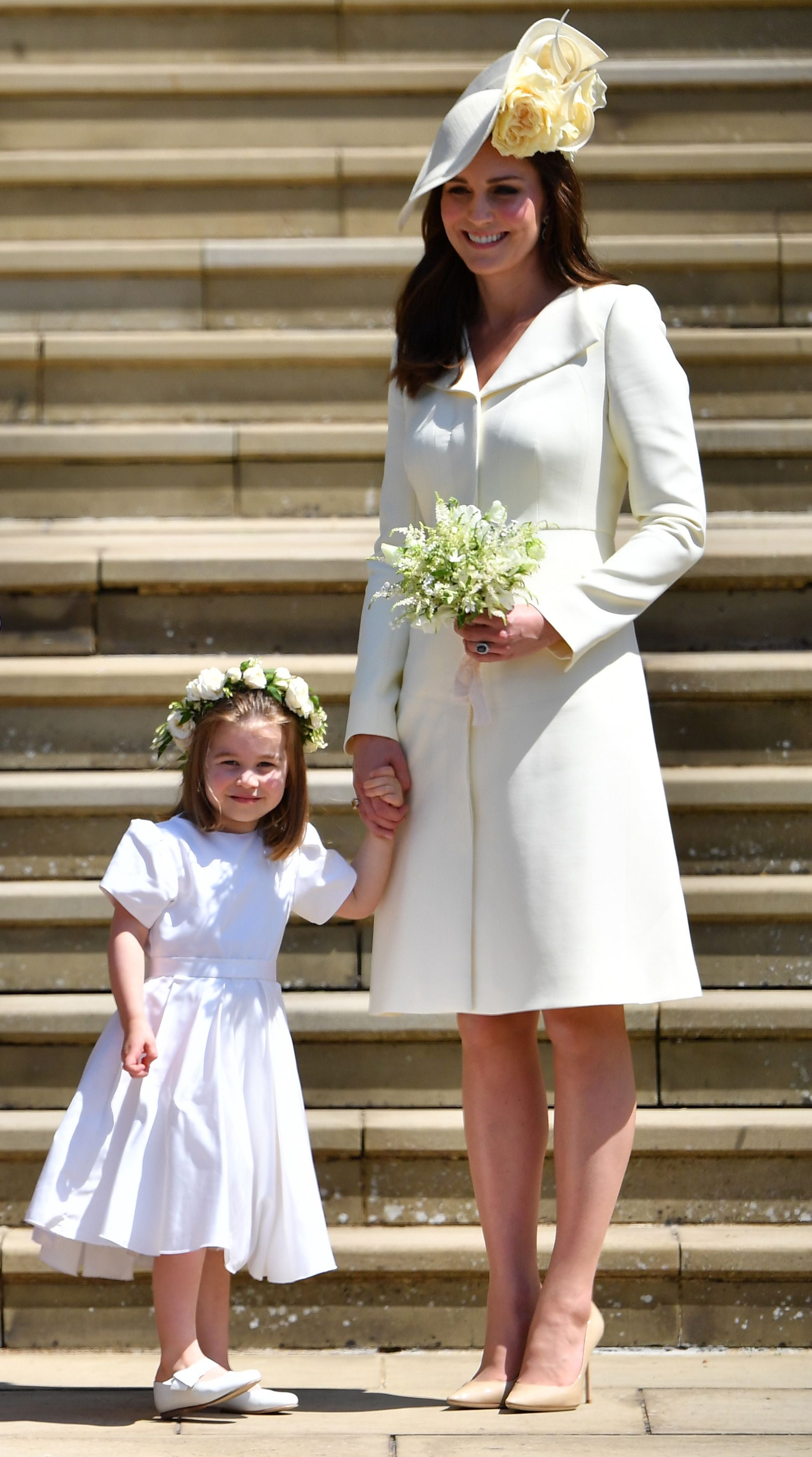 Duchess of Cambridge and Princess Charlotte at Prince Harry and Meghan Markle’s wedding, 2018