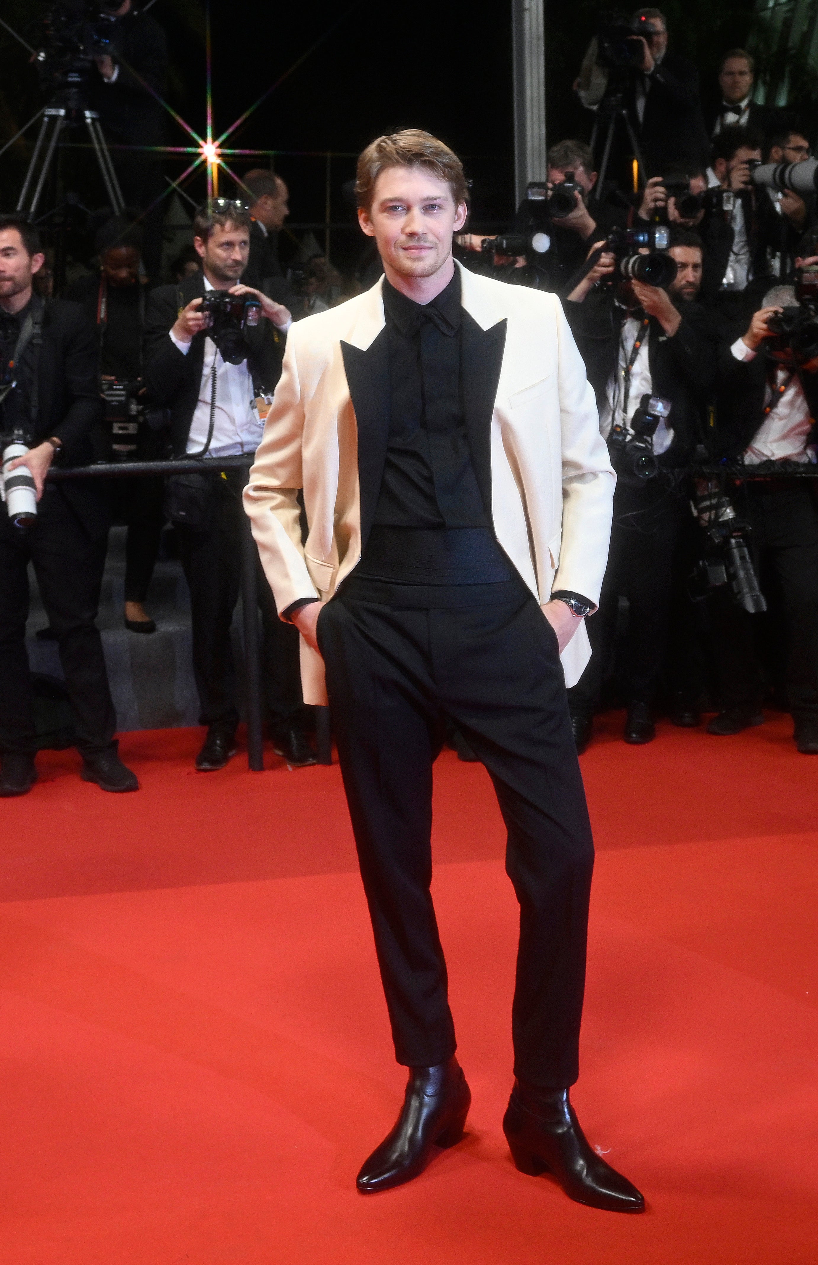 Joe Alwyn attends the screening of "Stars At Noon" during the 75th annual Cannes film festival at Palais des Festivals