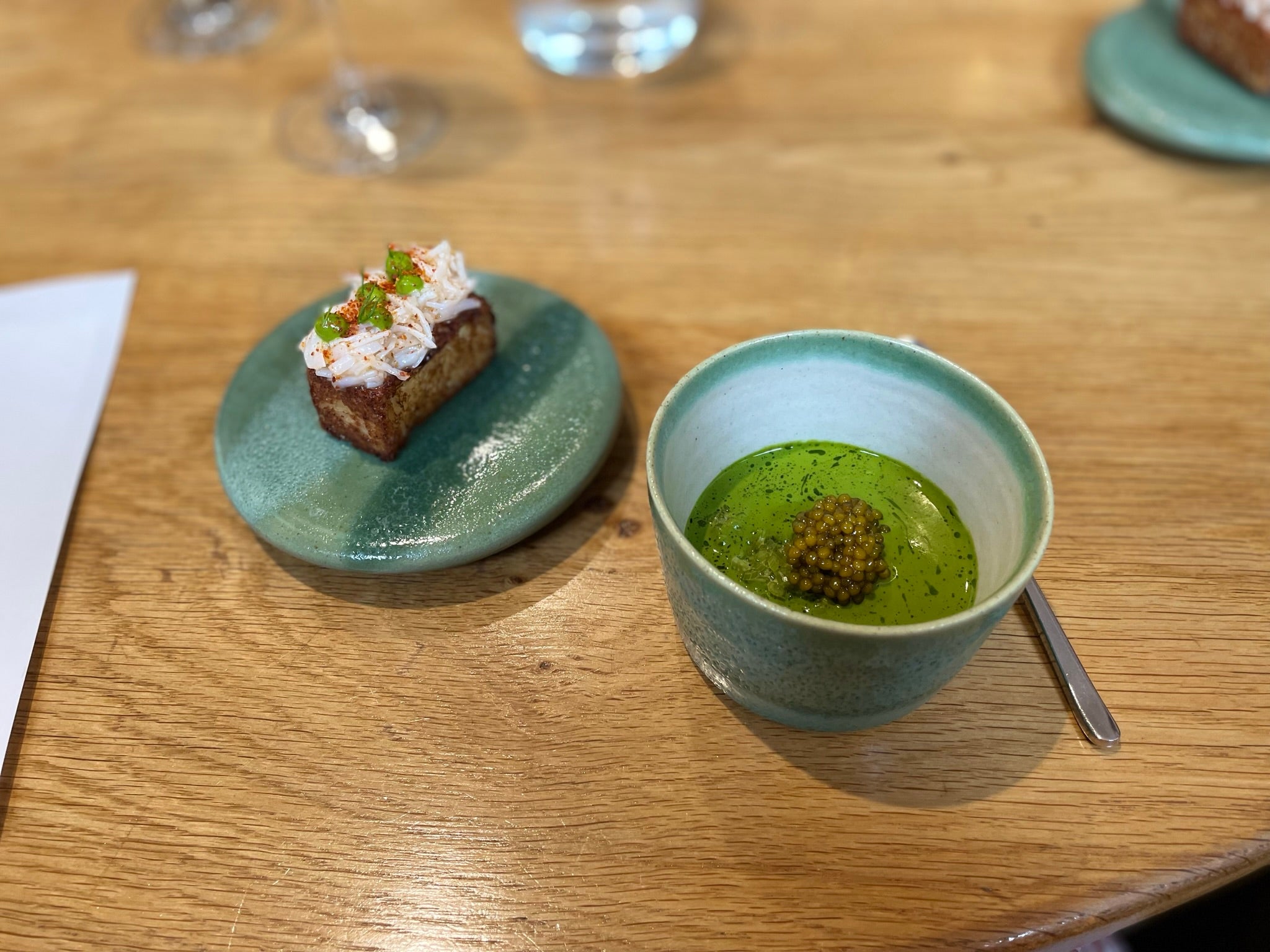 Crab brioche and caviar: Too pretty to eat, too delicious not to