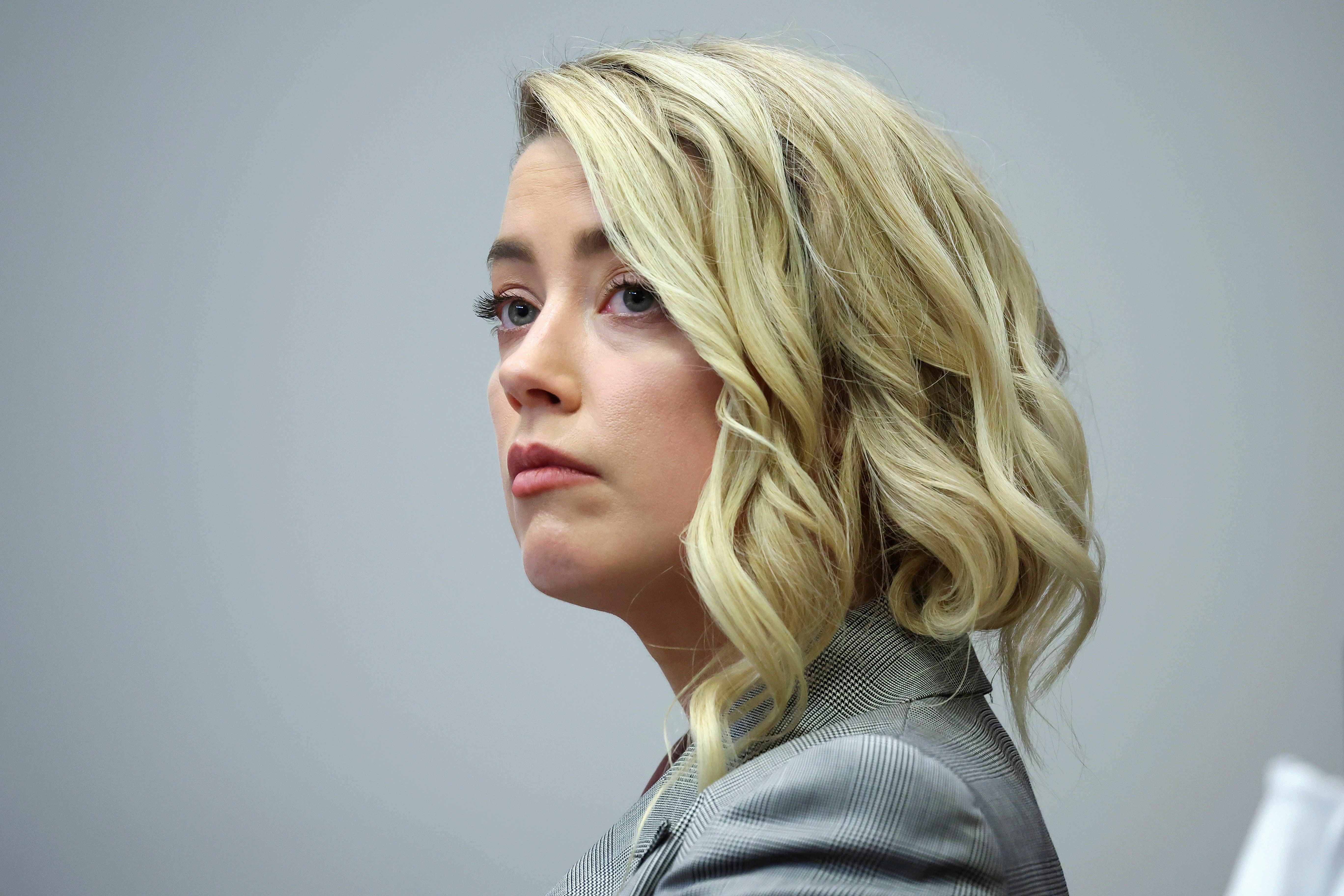 Amber Heard in court on 26 May when she gave her last testimony in the case