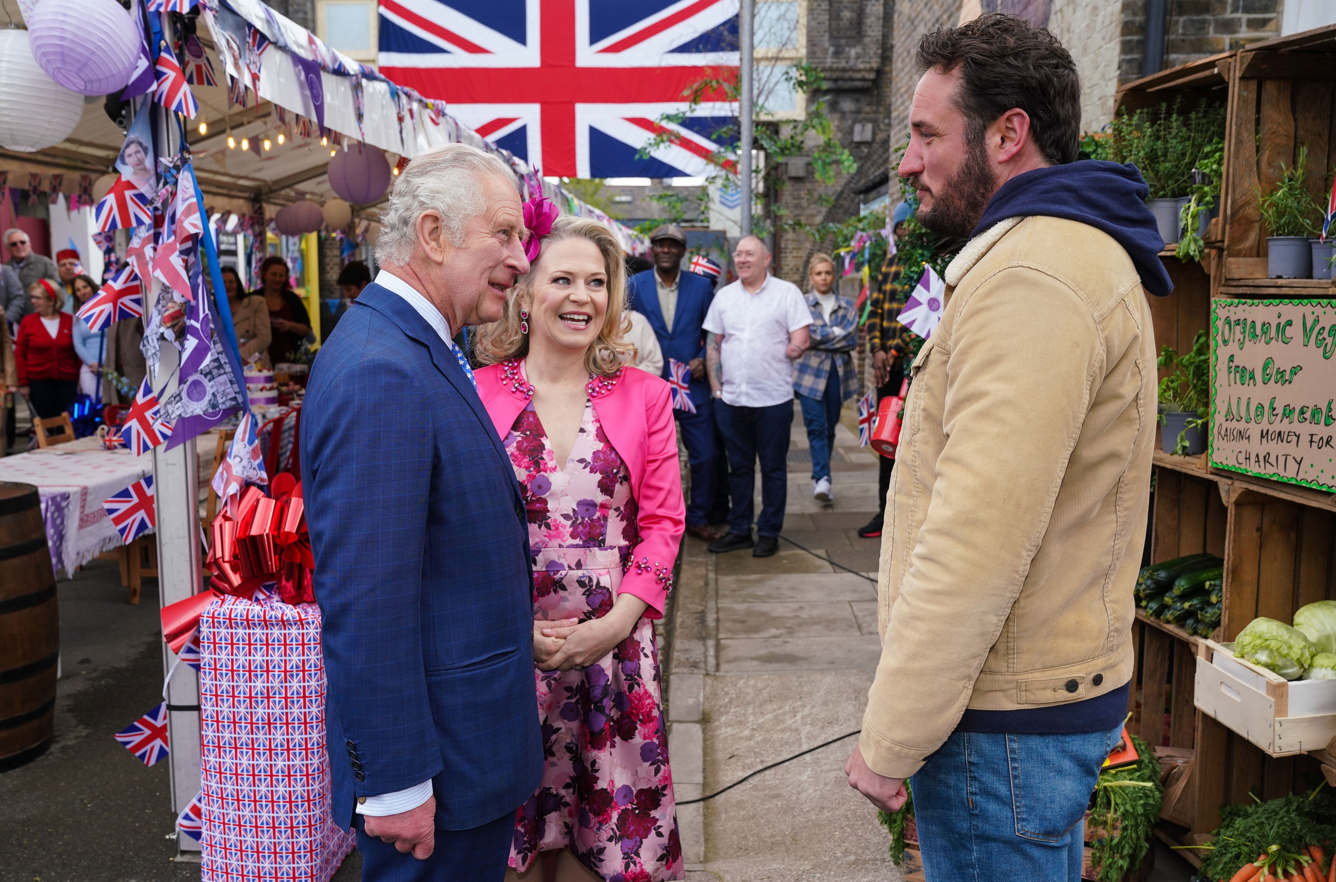 The Prince of Wales visits the EastEnders set (BBC/PA)