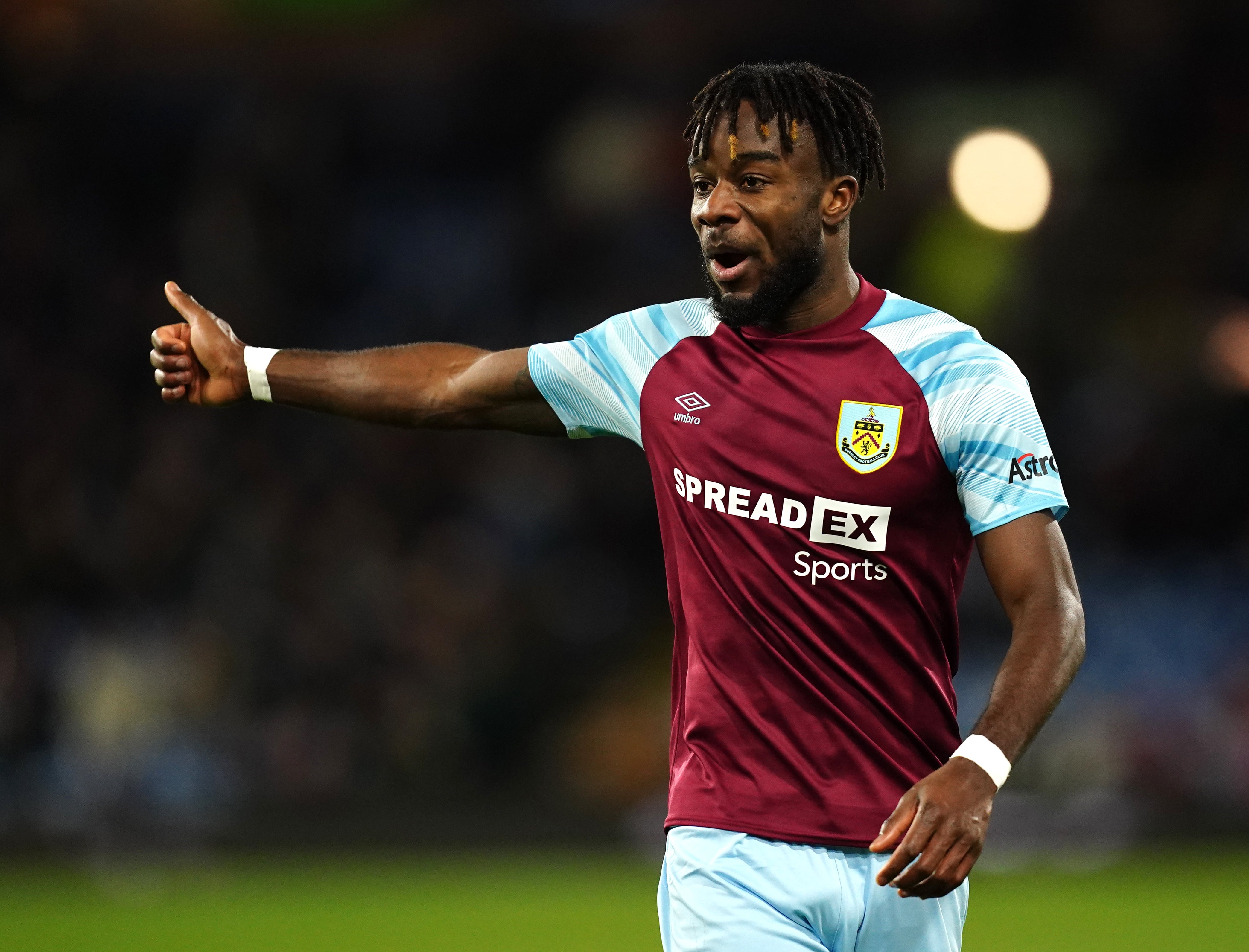 Burnley’s Maxwel Cornet gestures (Martin Rickett/PA)