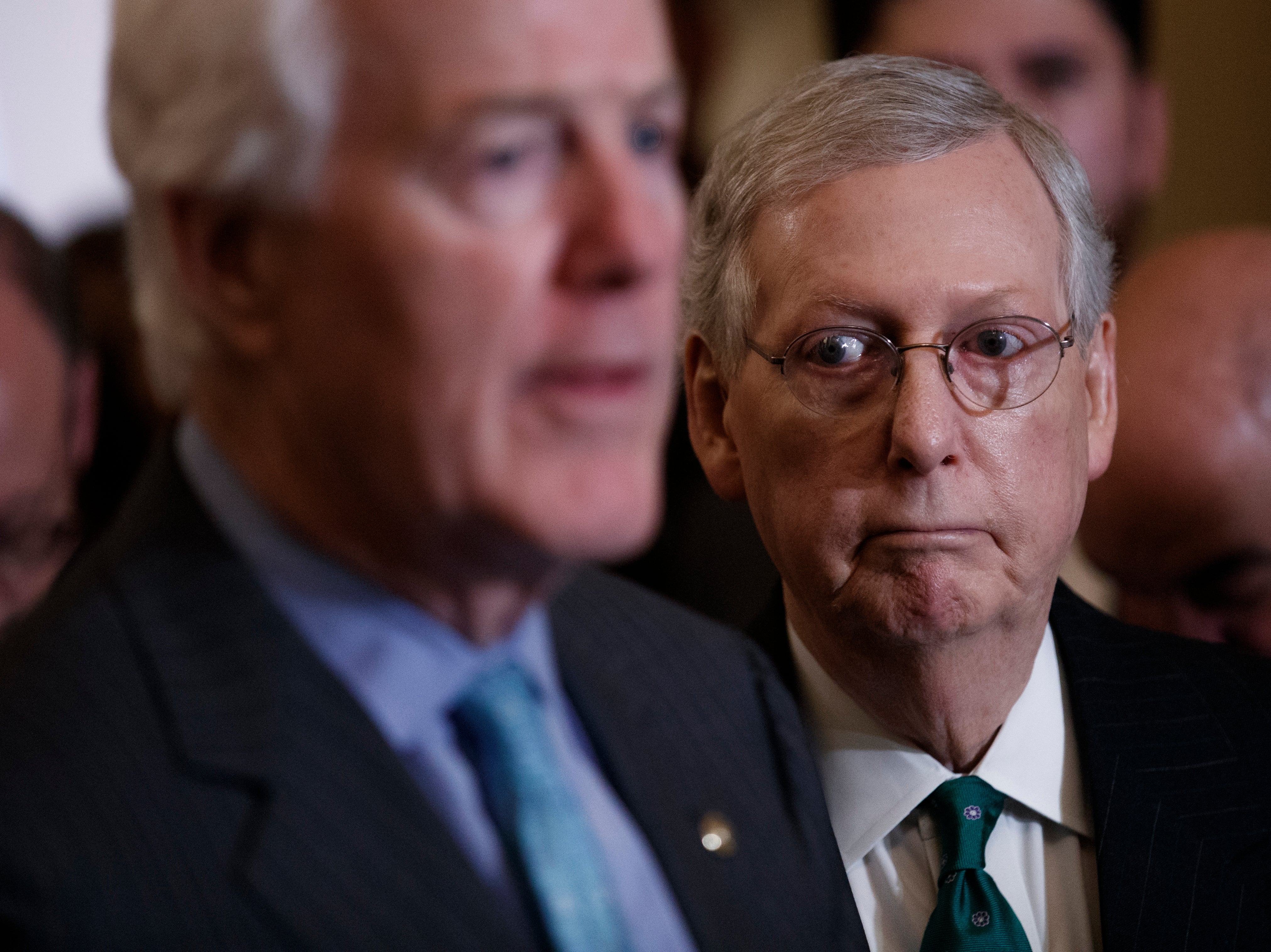 Mitch McConnell (right) and John Cornyn