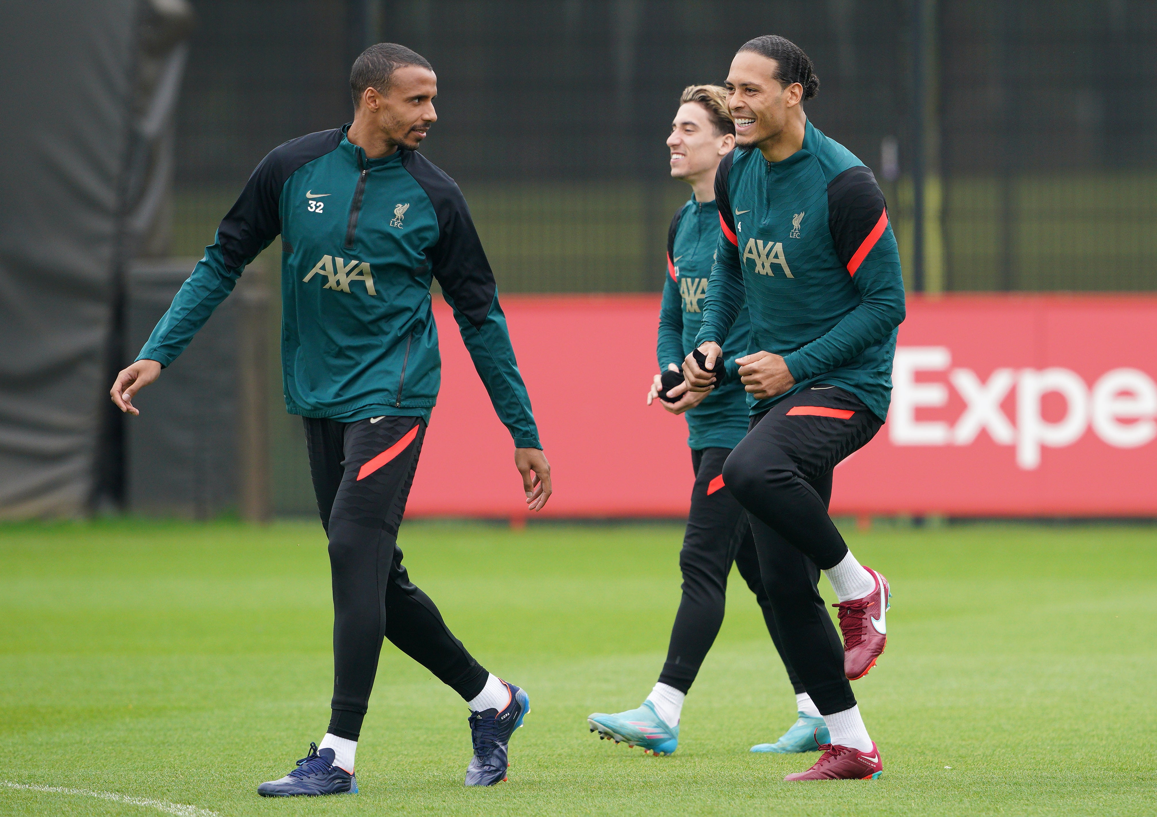 Joel Matip (left) could get the nod at the back with Virgil Van Dijk (right) (Peter Byrne/PA)