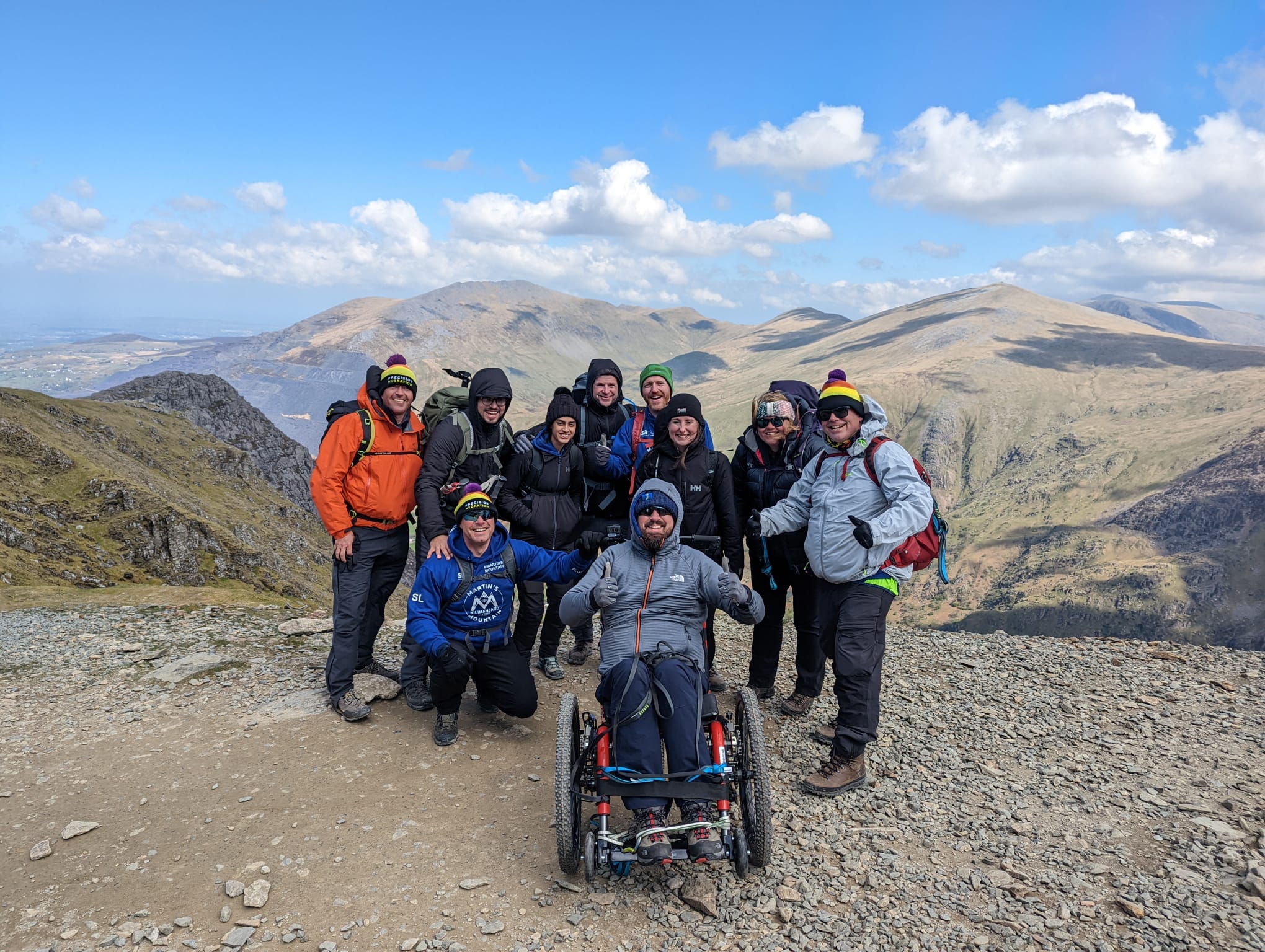 Martin Hibbert and the team who will be climbing Mount Kilimanjaro to raise money for the Spinal Injuries Association (Ollie Buncombe/SIA/PA)