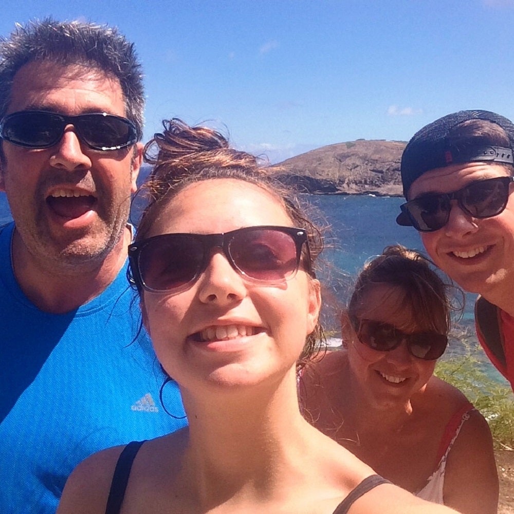 Jack Hurn with his mother Tracey, father Pete and sister Abby