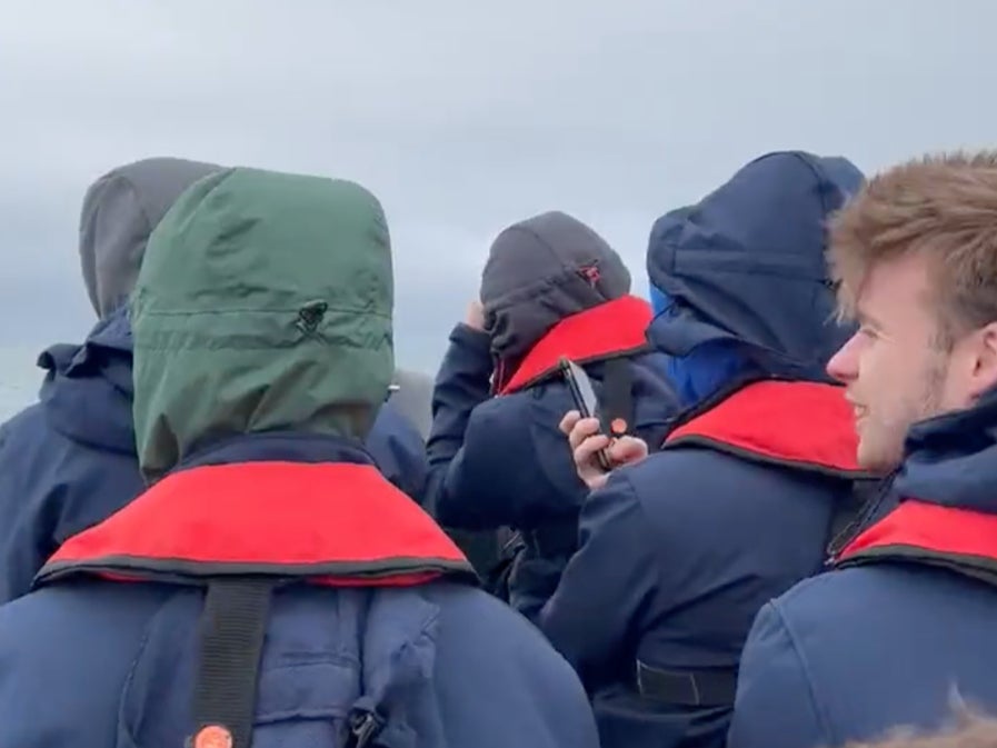 A group of Liverpool fans made their own way across the Channel after their flights were cancelled